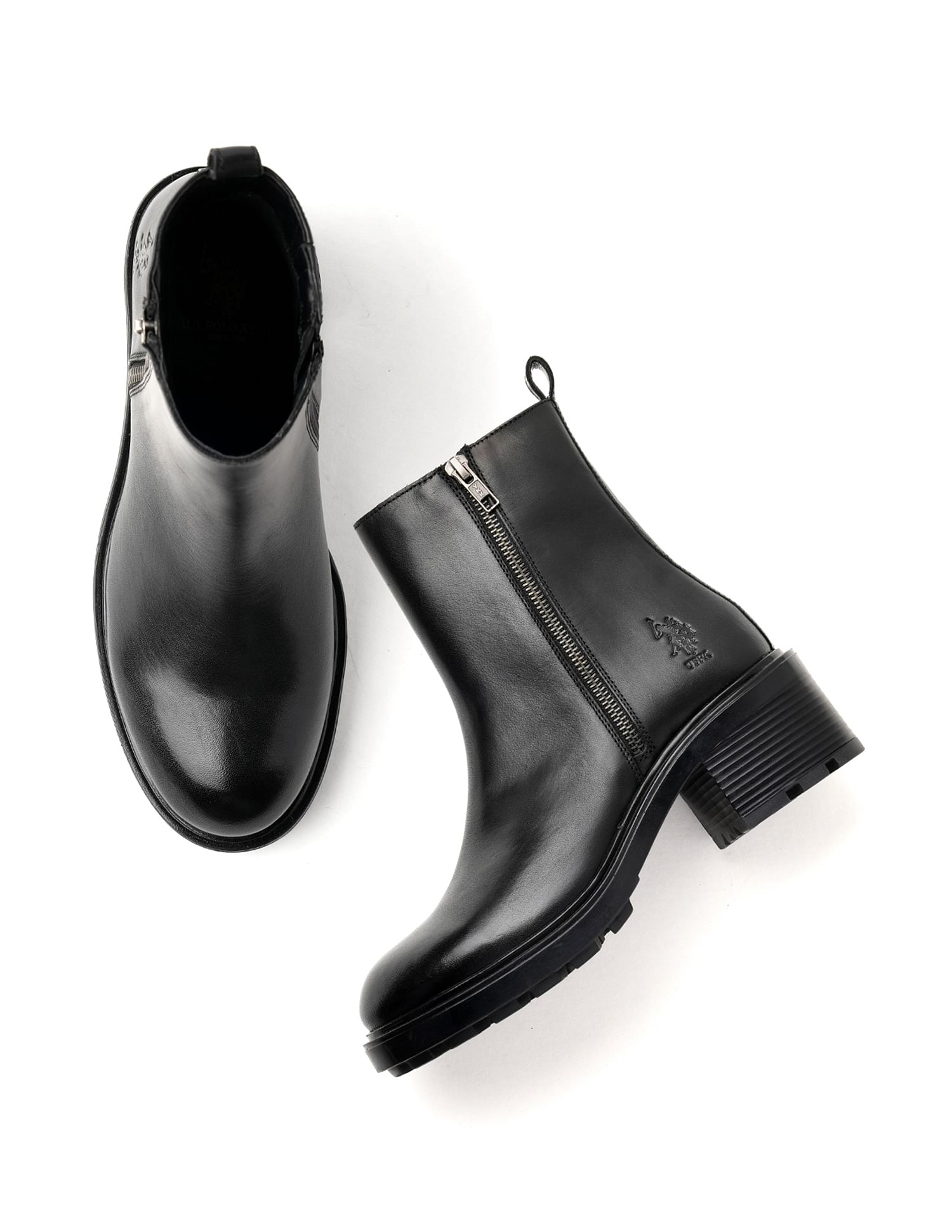 U.S. Polo Assn. Women Grazia  Leather Ankle Boots