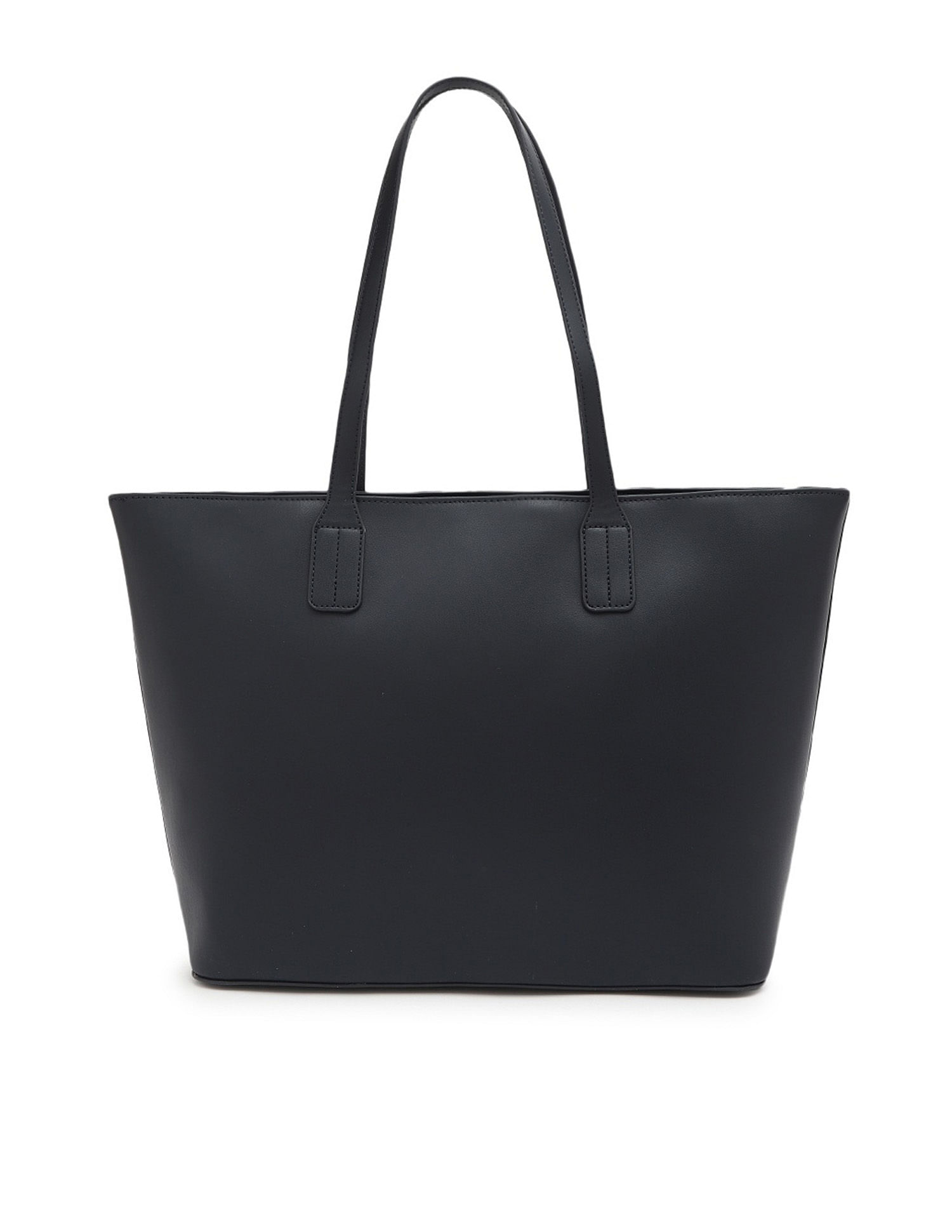 Tommy Hilfiger Striped Blue Pu Tote Bag