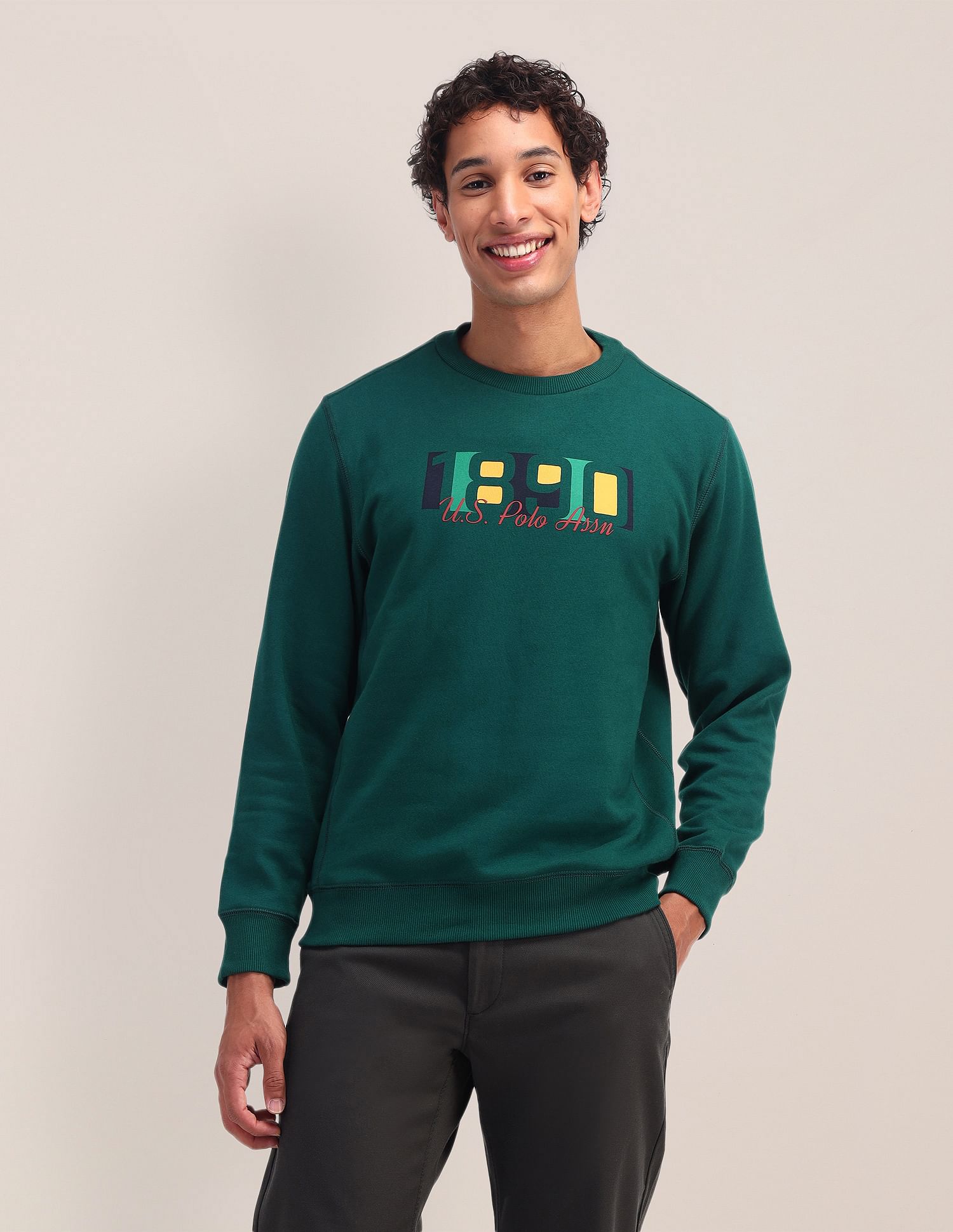 U.S. Polo Assn. Brand Printed Regular Fit Sweatshirt