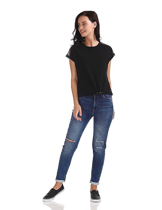 Flying Machine Women Veronica Skinny Fit Stone Wash Jeans