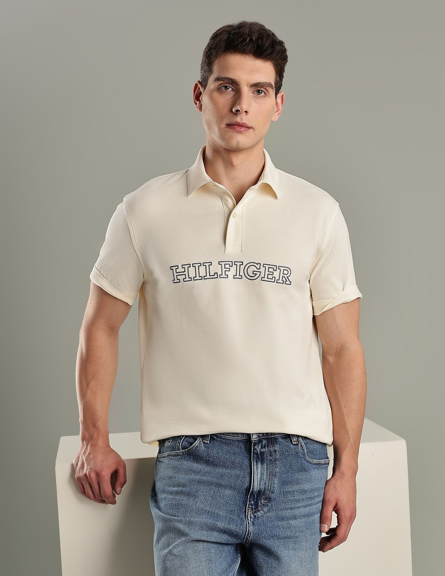 Tommy Hilfiger Logo Regular-Fit Cotton Polo T-Shirt