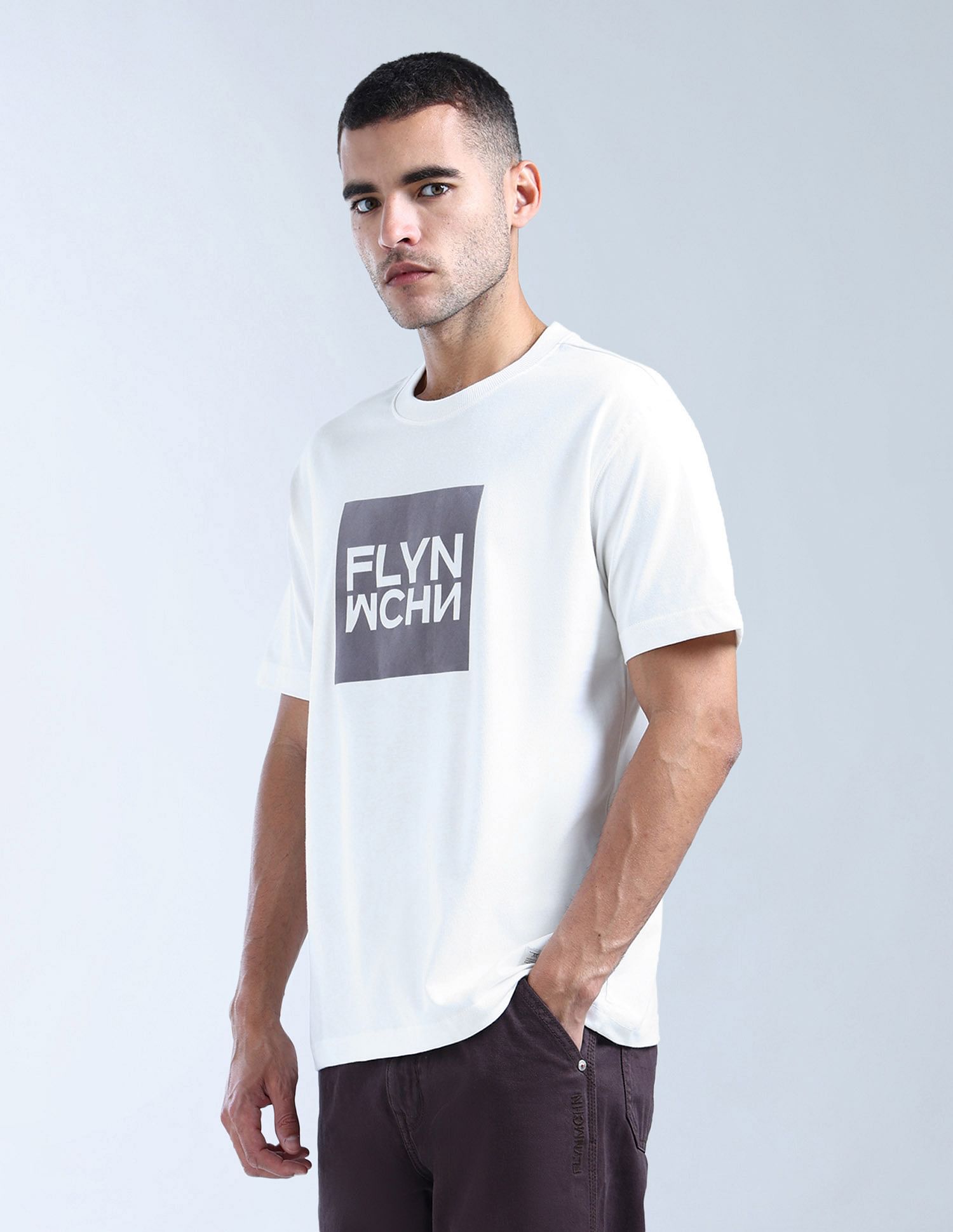 Flying Machine Brand Printed Relaxed Fit T-Shirt