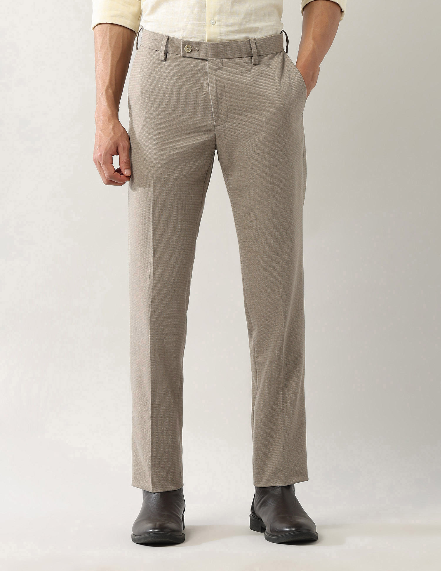 Arrow Textured Autoflex Dobby Trousers