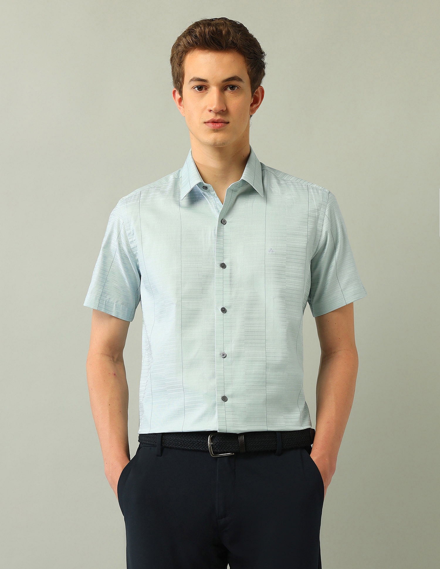 Arrow Newyork Satin Manhattan Slim Fit Shirt