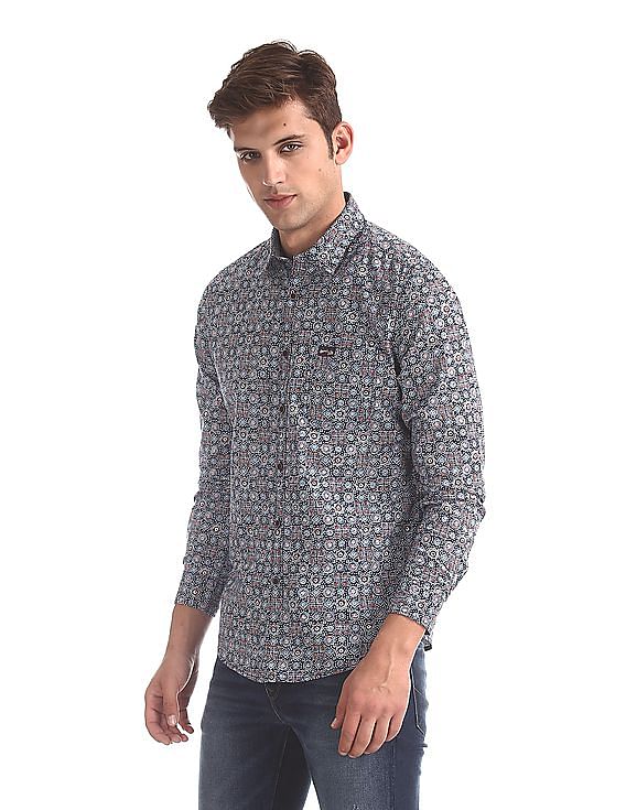 U.S. Polo Assn. Denim Co. Spread Collar Printed Shirt