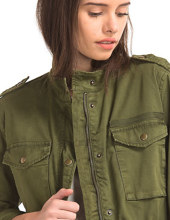 Gap green jacket womens best sale