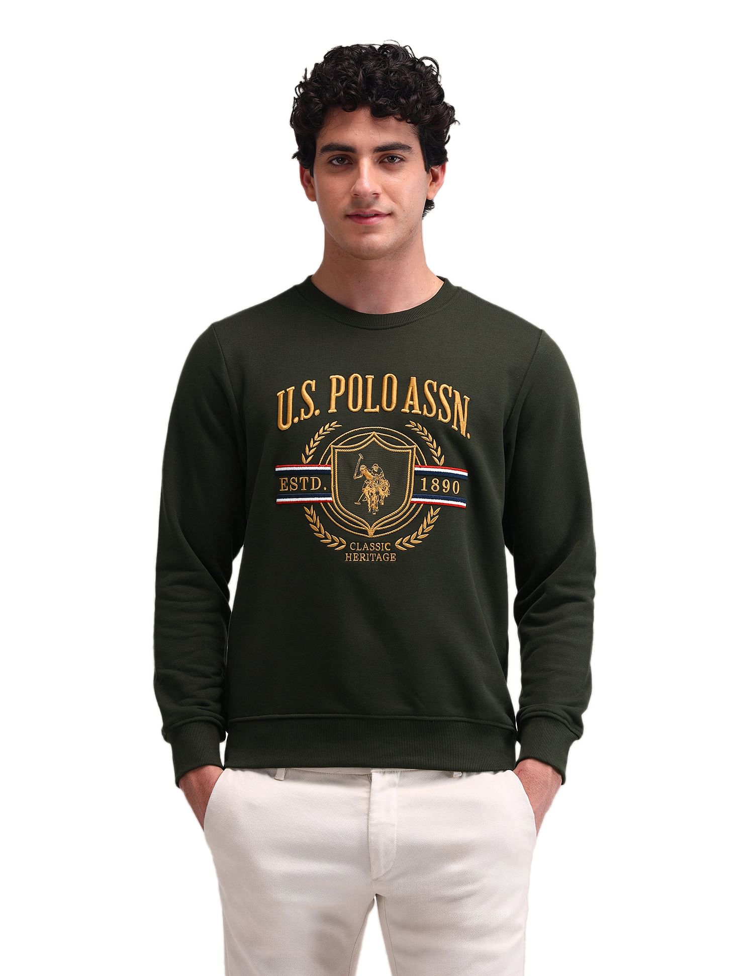 U.S. Polo Assn. Brand Printed Regular Fit Sweatshirt