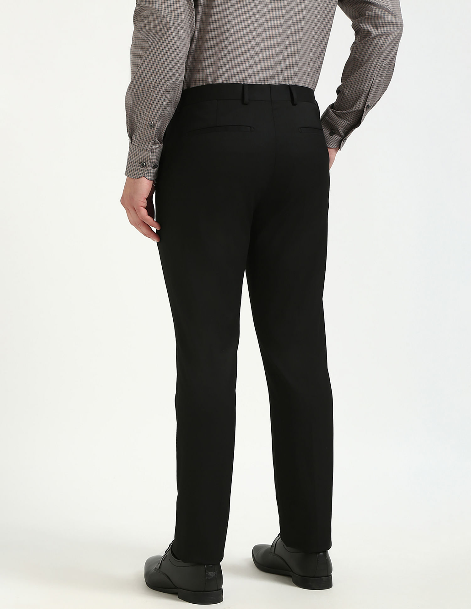 Tommy Hilfiger Regular-Fit Self-Design Mid-Rise Trouser
