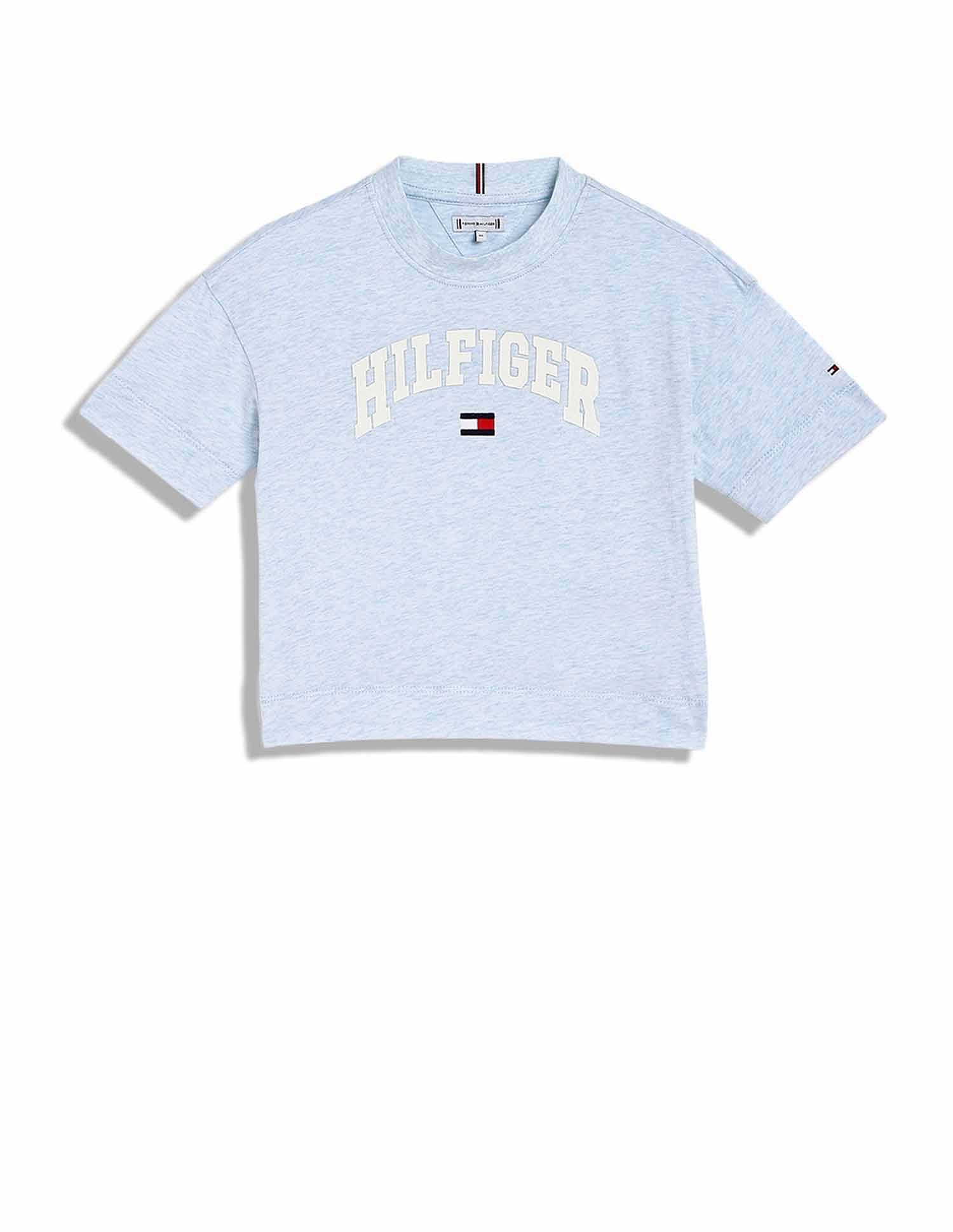 Tommy Hilfiger Kids Girls Logo Relaxed-Fit Cotton T-Shirt