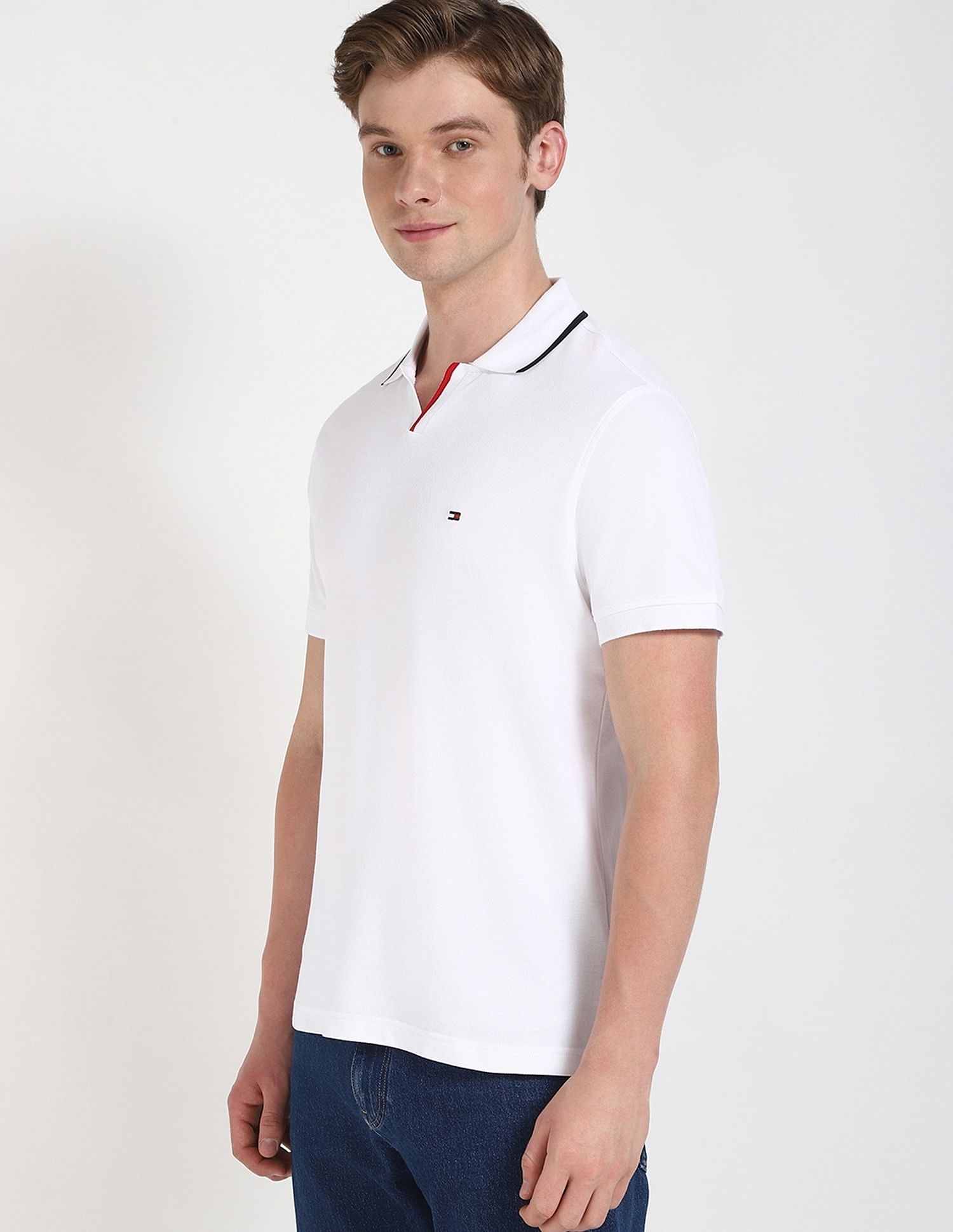 Tommy Hilfiger Solid Regular-Fit Cotton Polo Shirt