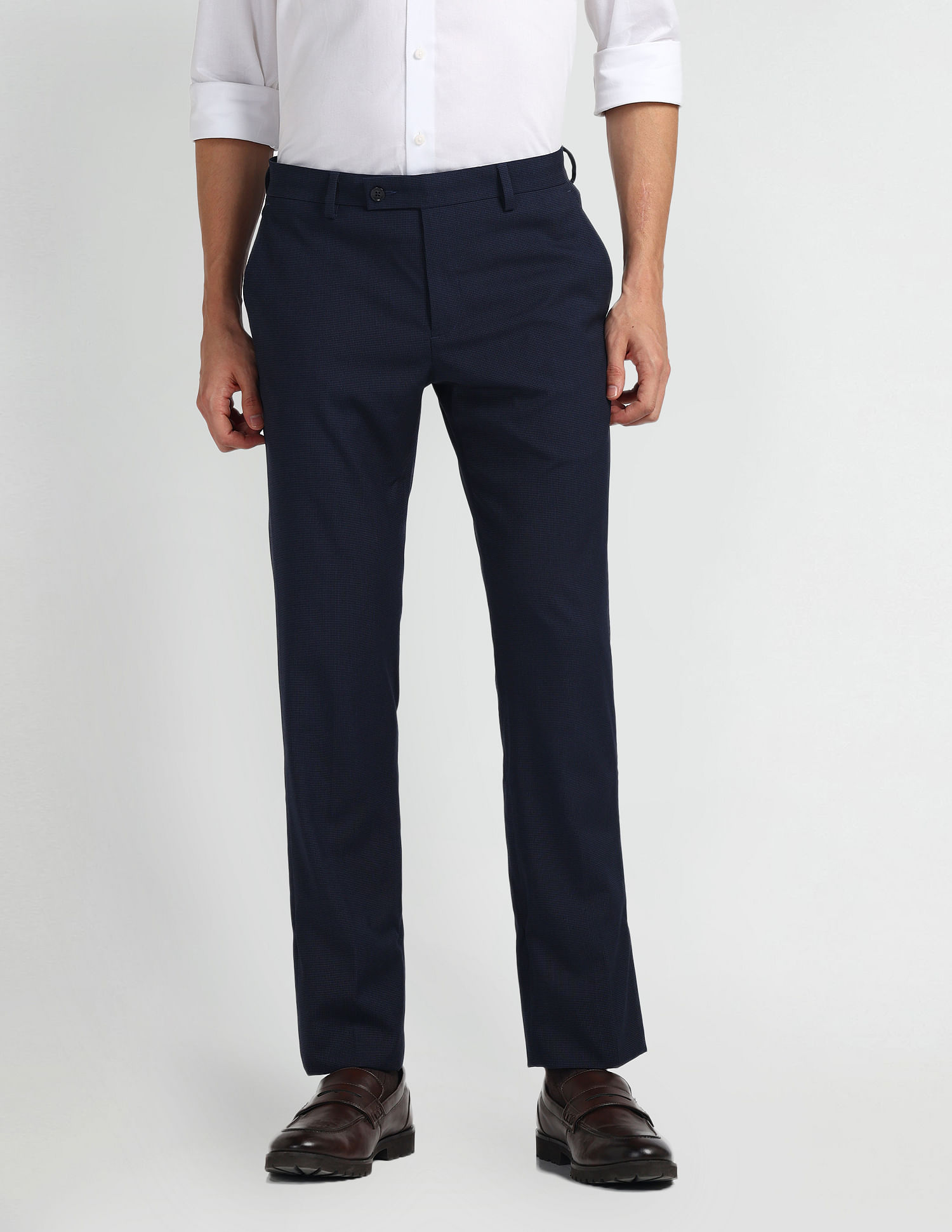 Arrow Patterned Slim Fit Trousers