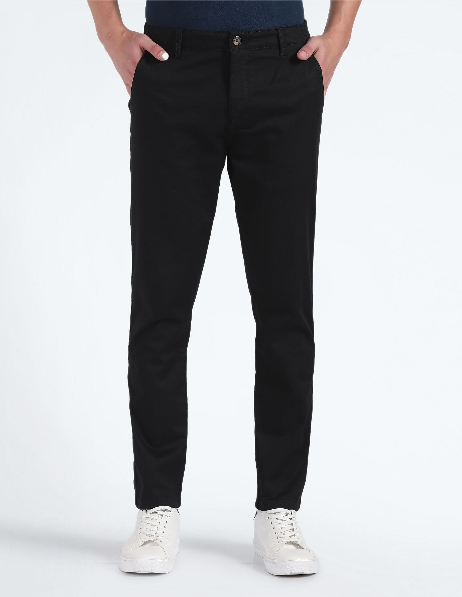 Flying Machine Twill Geometric Print Trousers