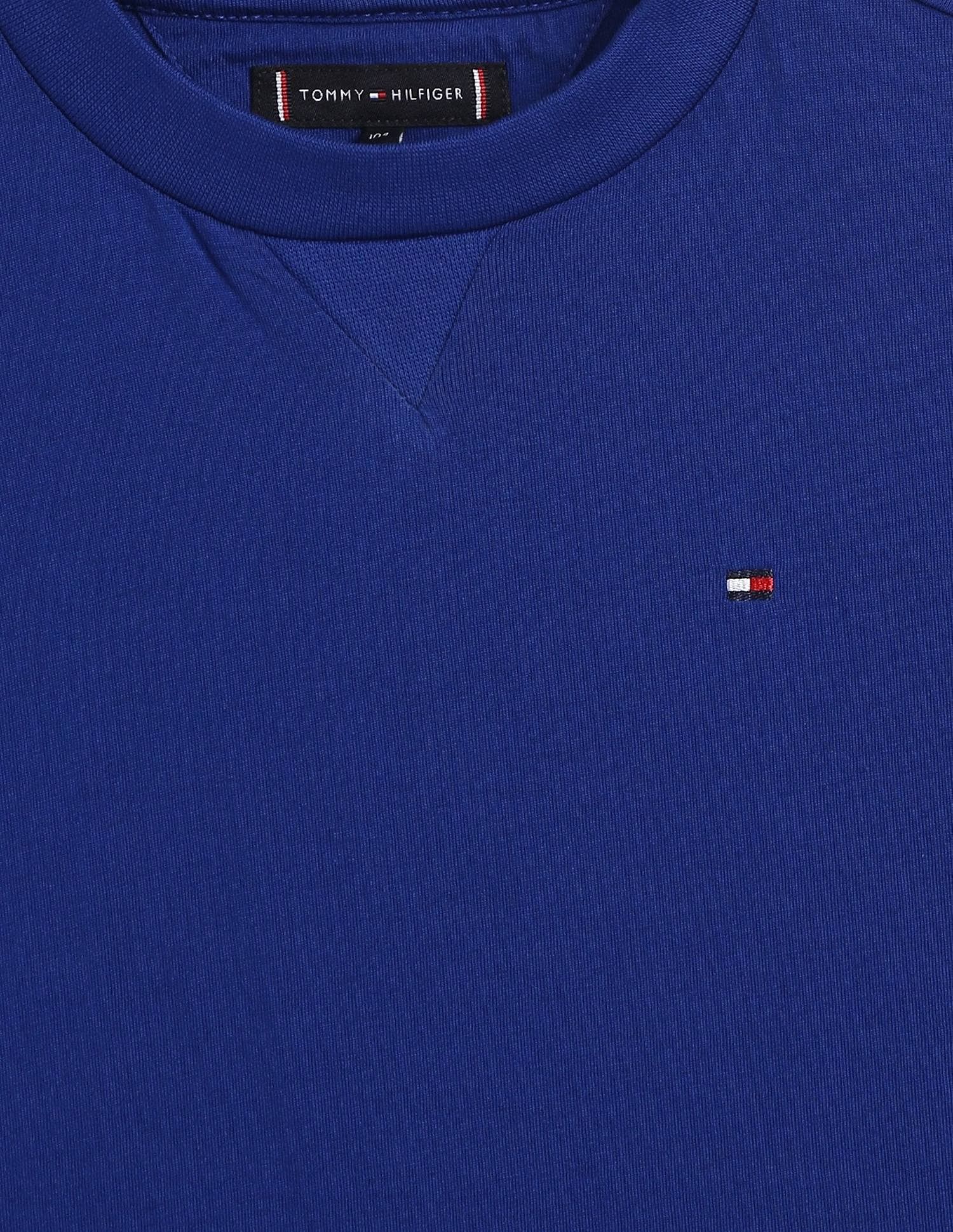 Tommy Hilfiger Kids Boys Solid Relaxed-Fit Cotton T-Shirt