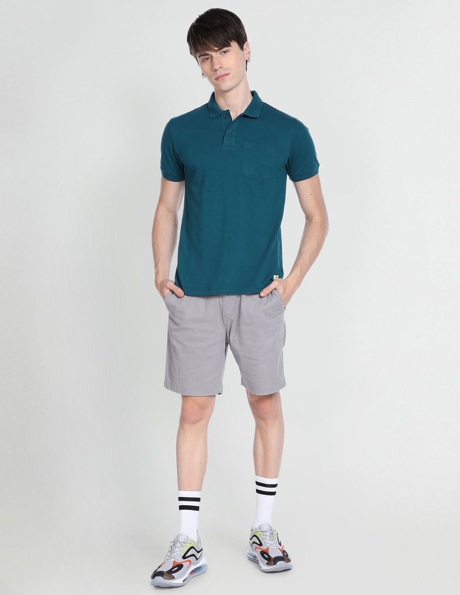 Flying Machine Patch Pocket Pique Polo Shirt