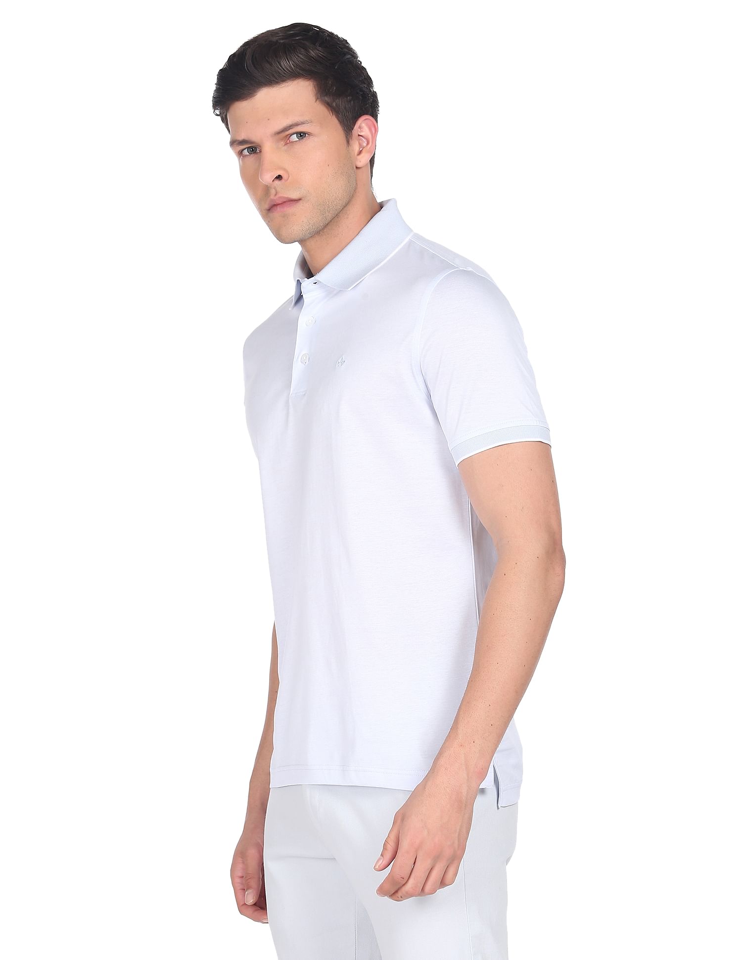 Arrow Mercerised Cotton Jacquard Polo Shirt