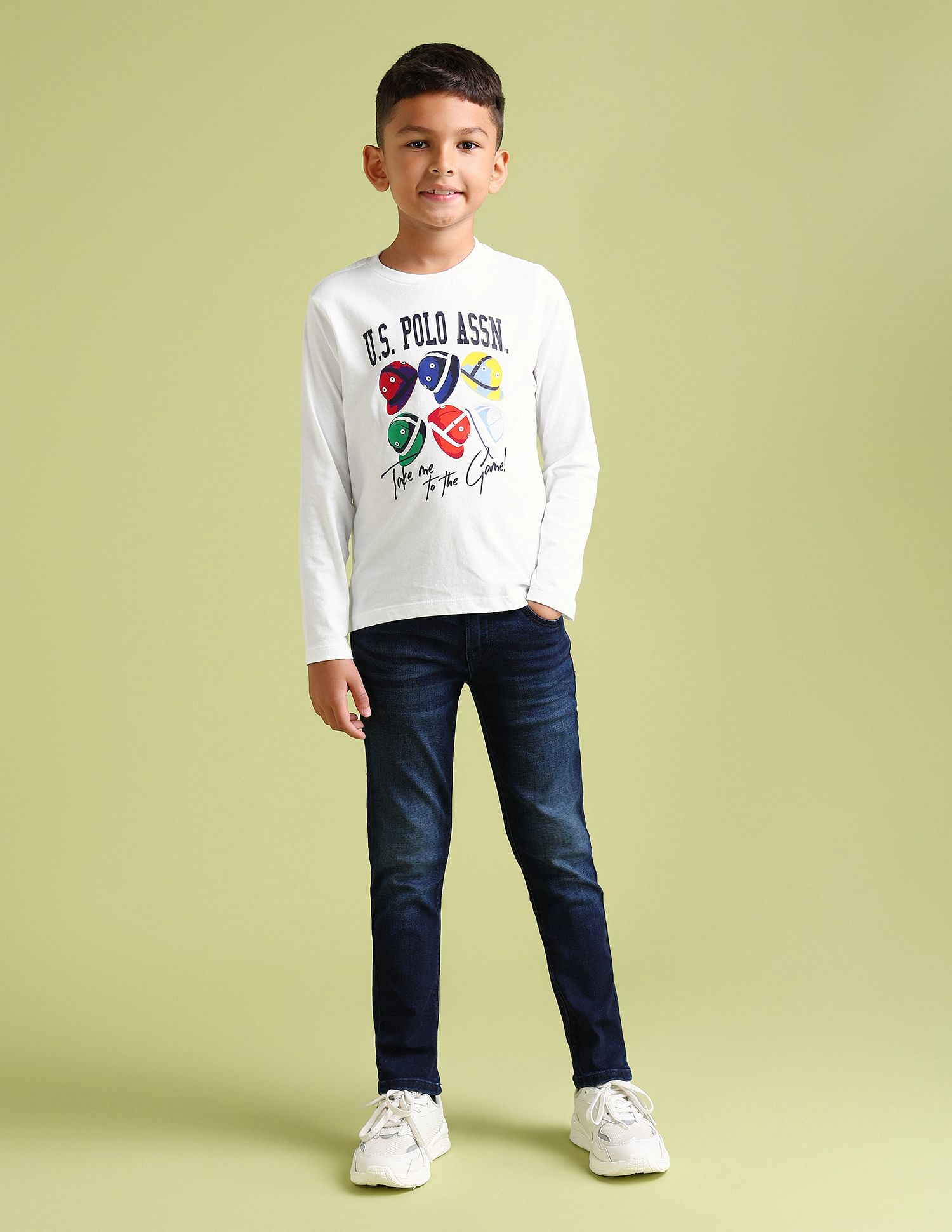 U.S. Polo Assn. Kids Boys Pure Cotton Regular T-shirt