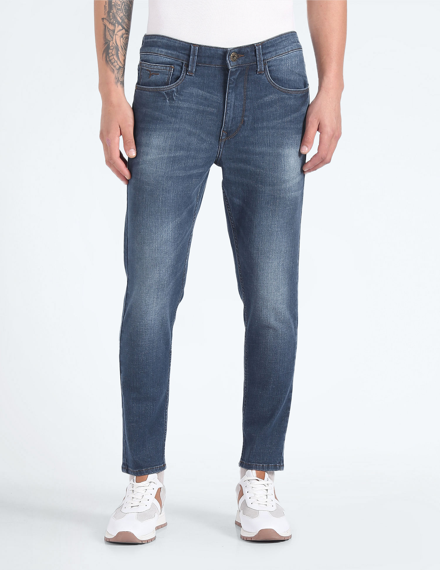 Flying Machine Mankle Slim Fit Whiskered Jeans