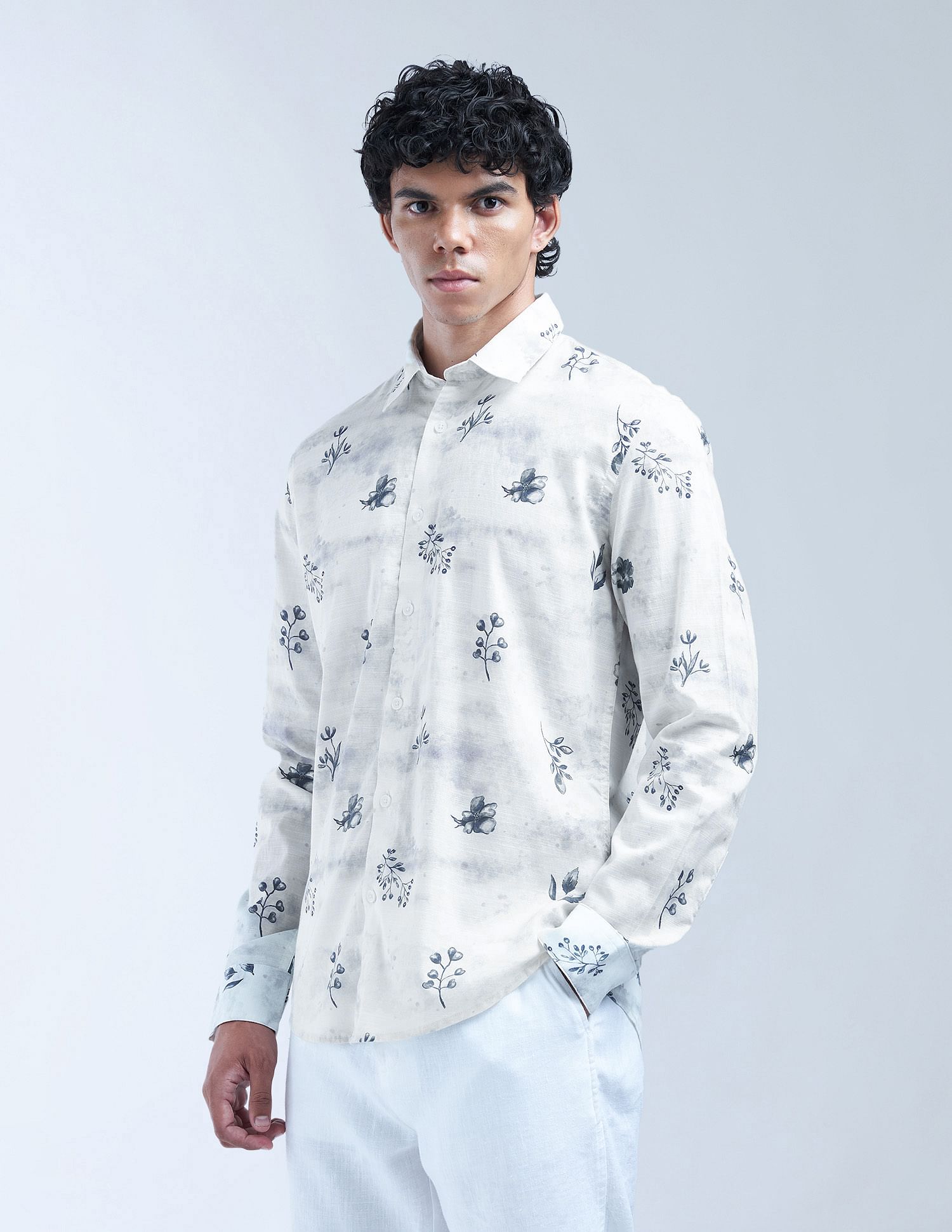Flying Machine Floral Printed Color Of Home Shirt