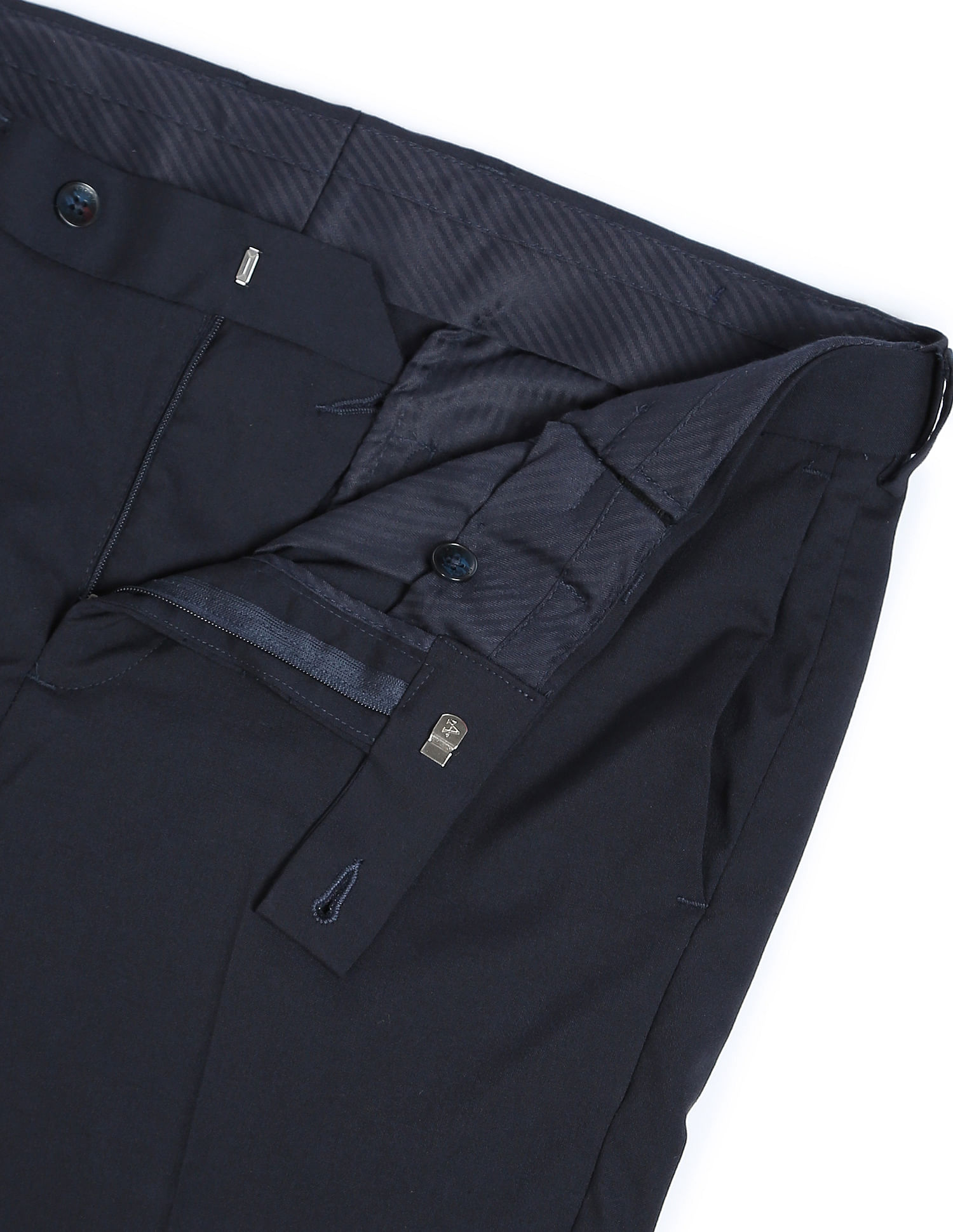 Men's Blue Pin Dot Semi Plain Classic Fit Suit Trousers | Hawes & Curtis