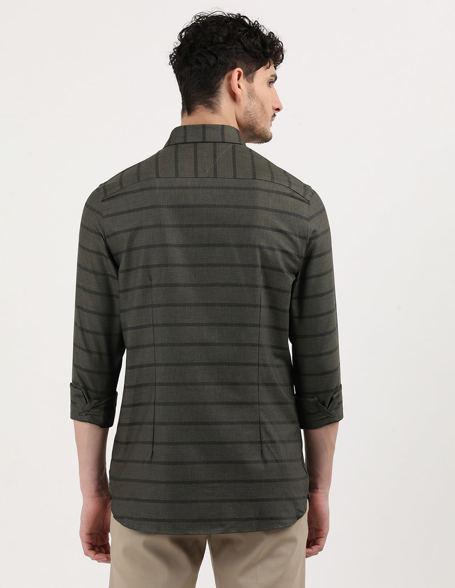 Tommy Hilfiger Heather Horizontal Striped Slim Fit Shirt