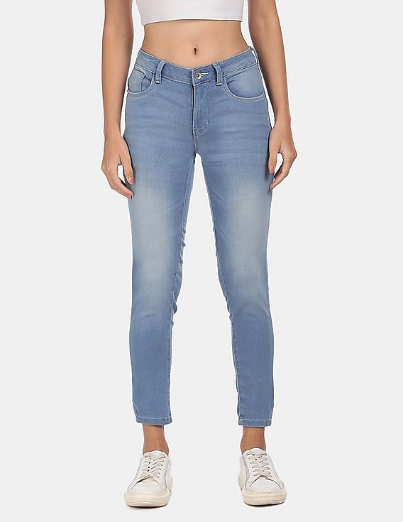 Flying Machine Women Twiggy Super Skinny Fit Stone Wash Jeans