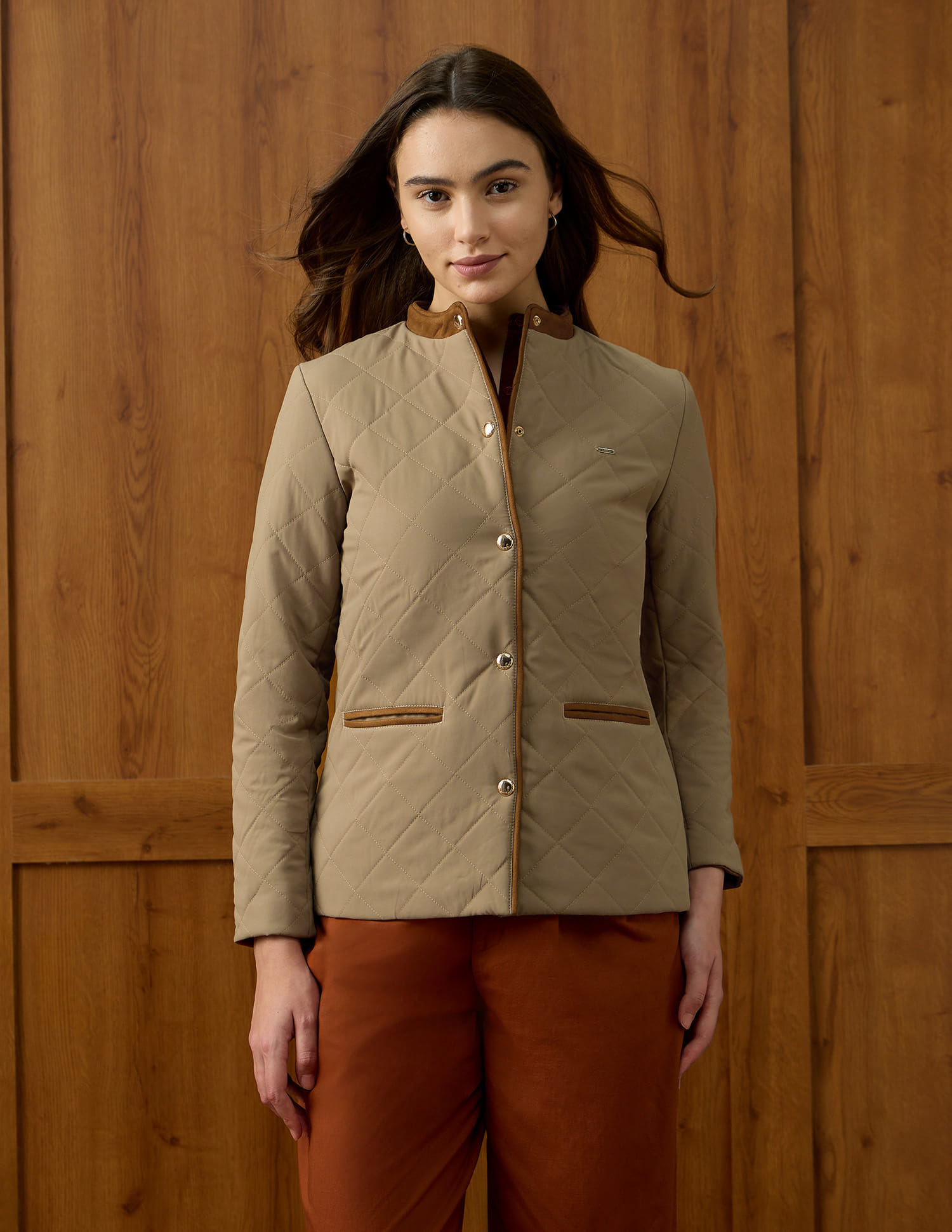Buy U.S. Polo Assn. Women Solid Regular Fit Quilted Jacket - NNNOW.com