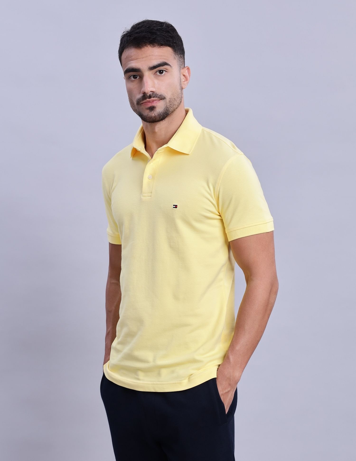 Tommy Hilfiger Solid Regular-Fit Cotton Polo Shirts
