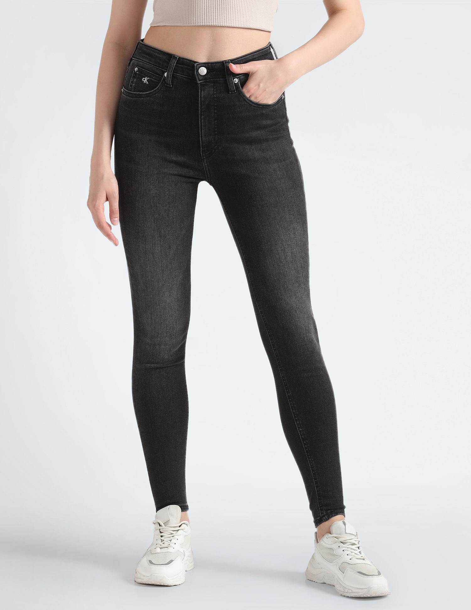Calvin Klein High Rise Super Skinny Fit Jeans