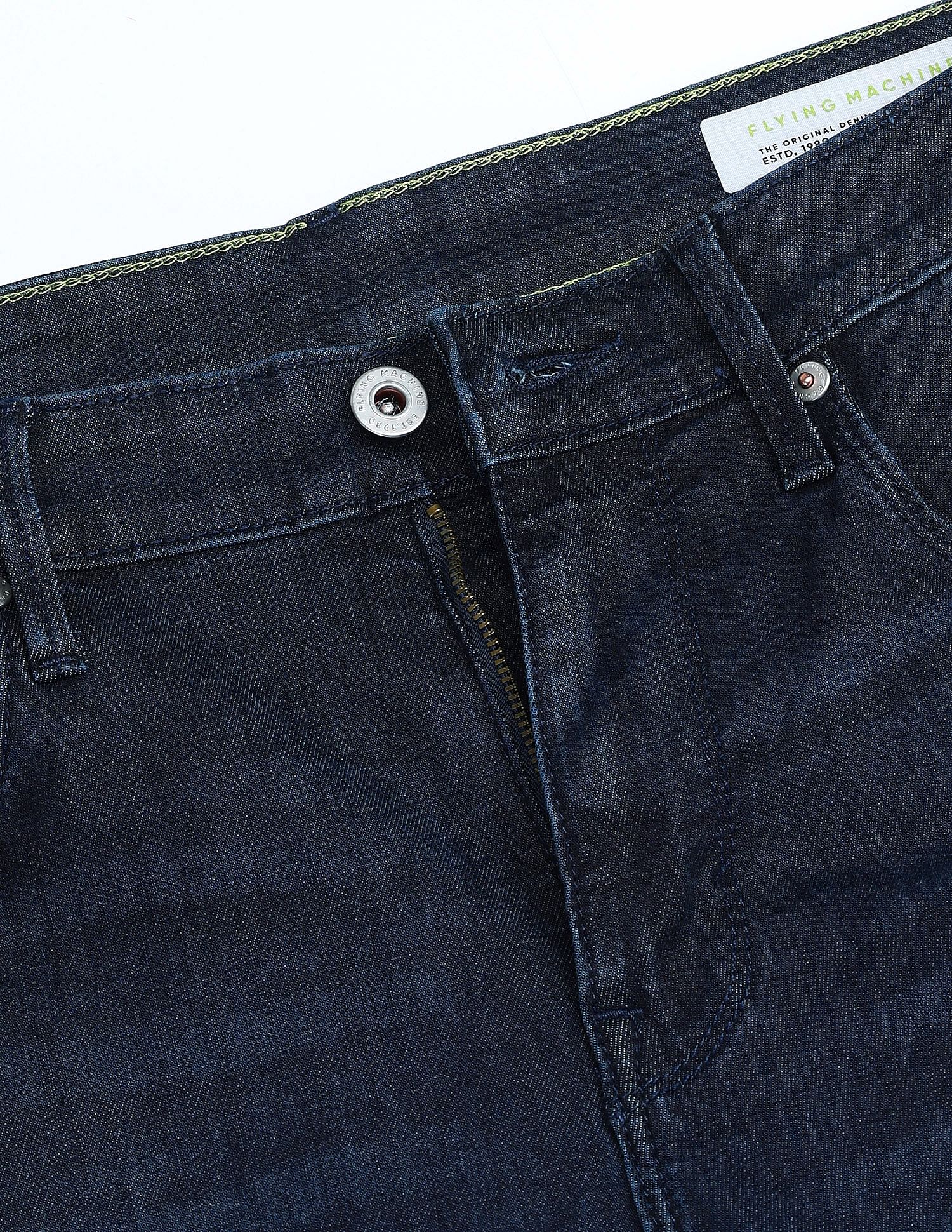 Flying Machine Slash Slim Tapered Fit Jeans