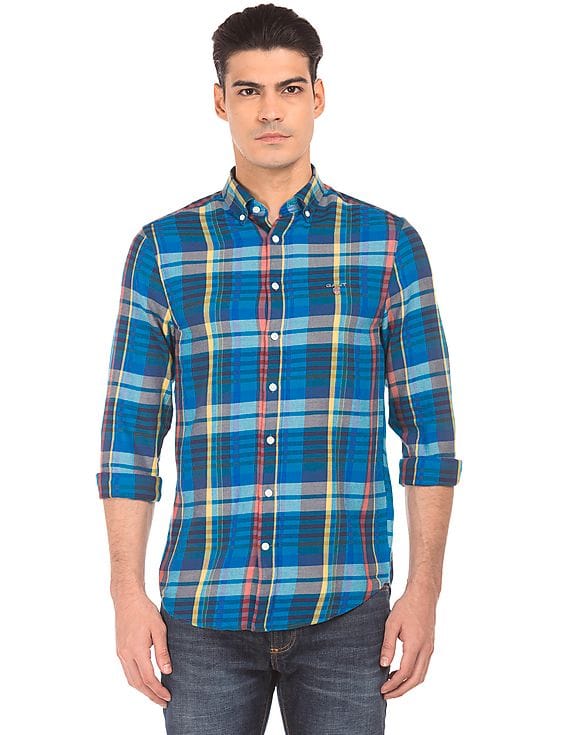 Buy Gant Men Button Down Collar Check 