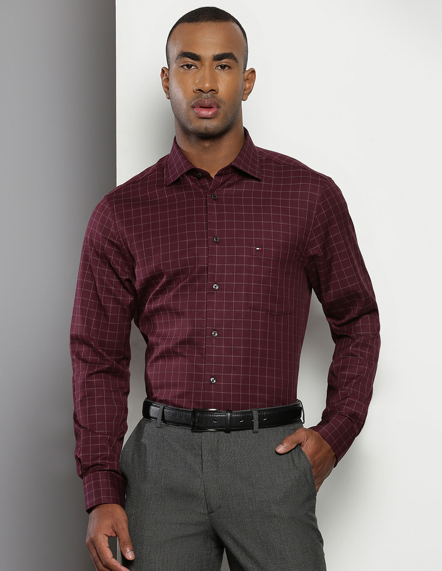 Tommy Hilfiger Micro Check Formal Shirt