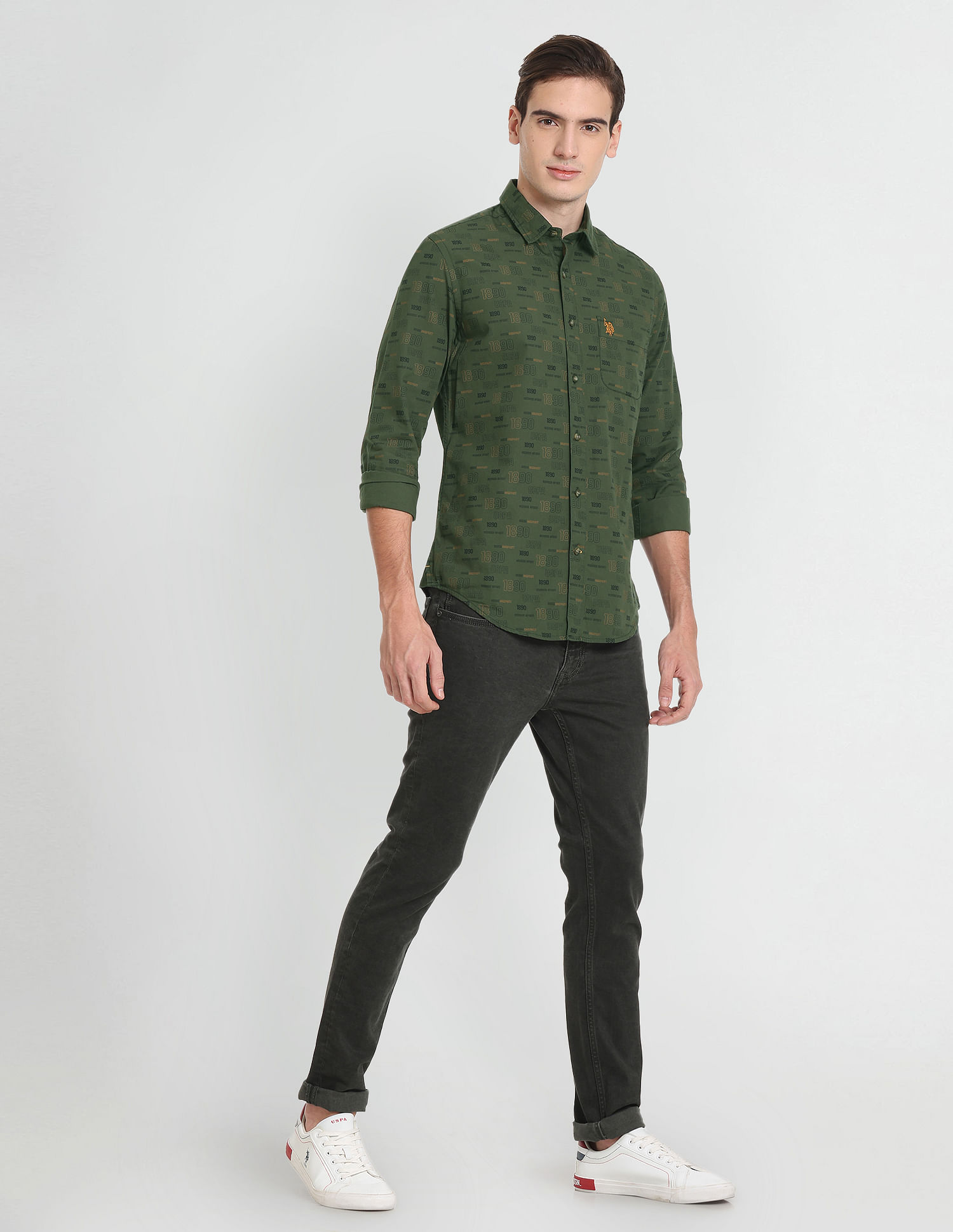 U.S. Polo Assn. Denim Co. BrPrint Cotton Shirt