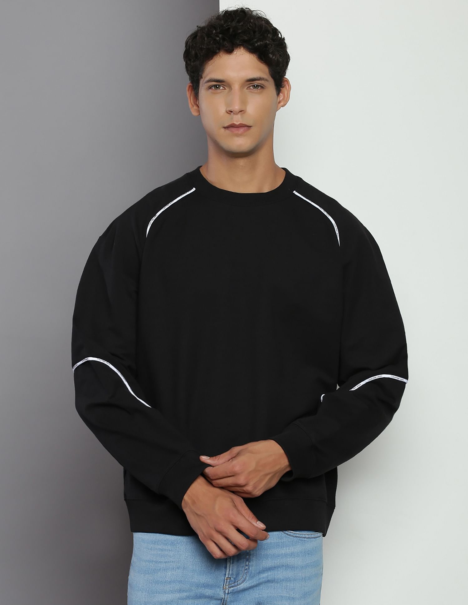 Calvin Klein Crew Neck Piping Sweatshirt