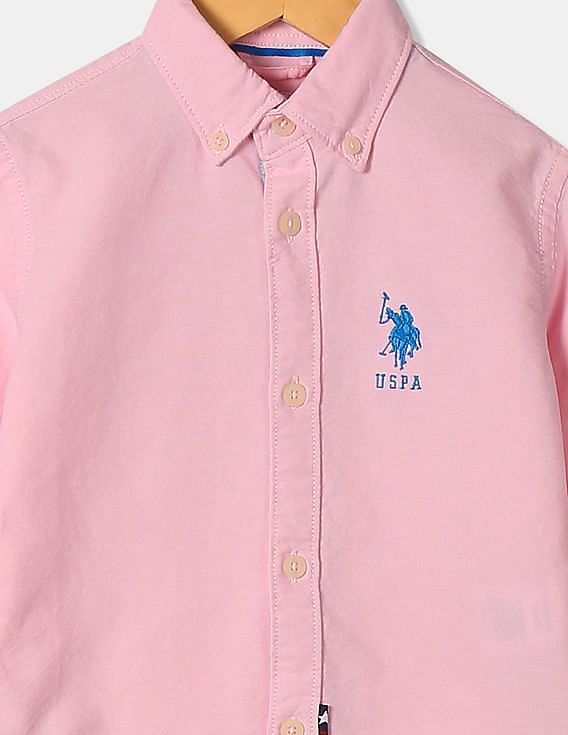 U.S. Polo Assn. Kids Boys Long Sleeve Solid Shirt
