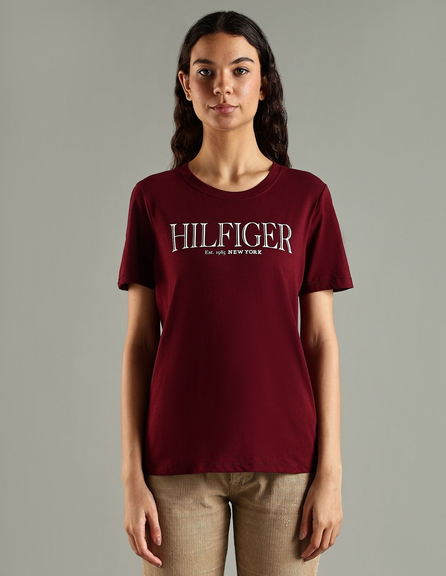 Tommy Hilfiger F25HWKT256 RED Womens T-Shirt