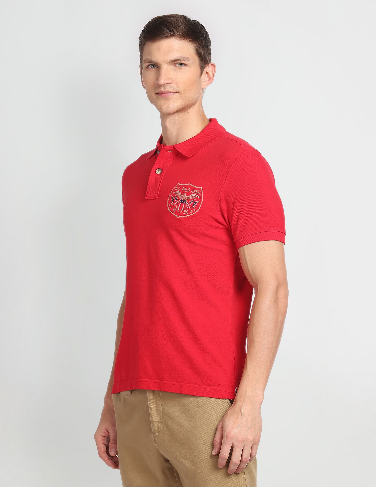 U.S. Polo Assn. Denim Co. Cotton Solid Polo Shirt