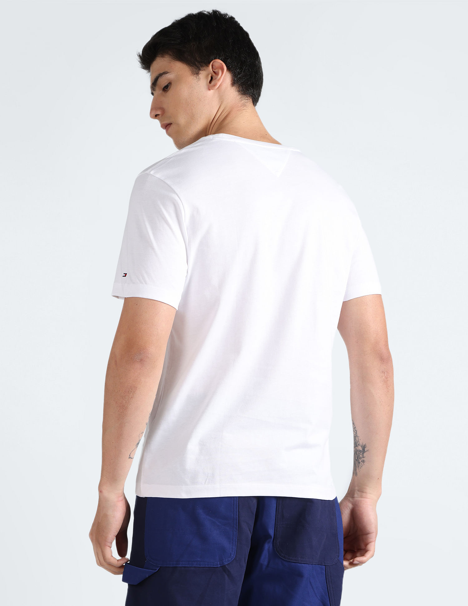 Tシャツ・カットソー WHITE AND BLUE COTTON T-SHIRT PRINTED T-SHIRT - Oyster-white | ZARA United States