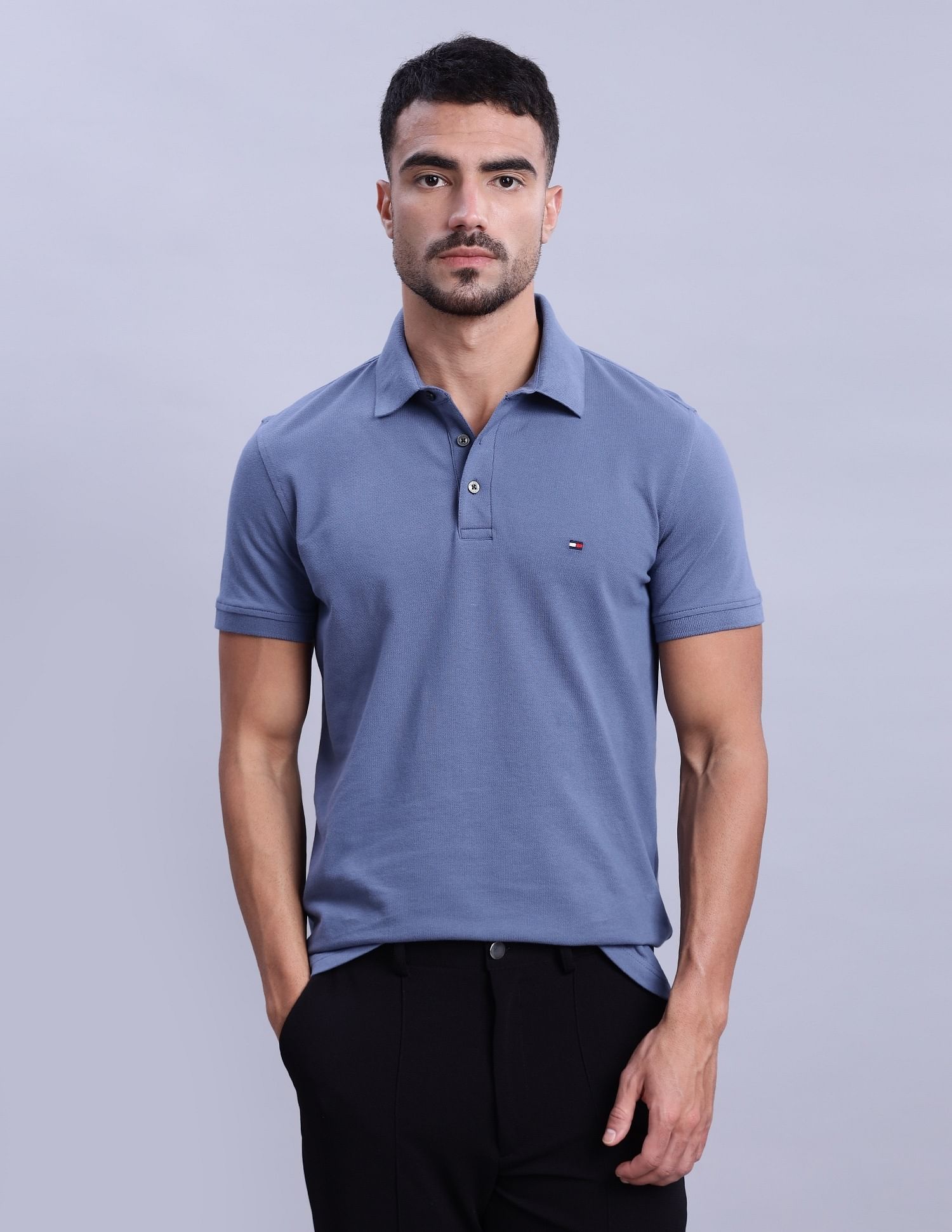 Tommy Hilfiger Solid Regular-Fit Cotton Polo Shirts