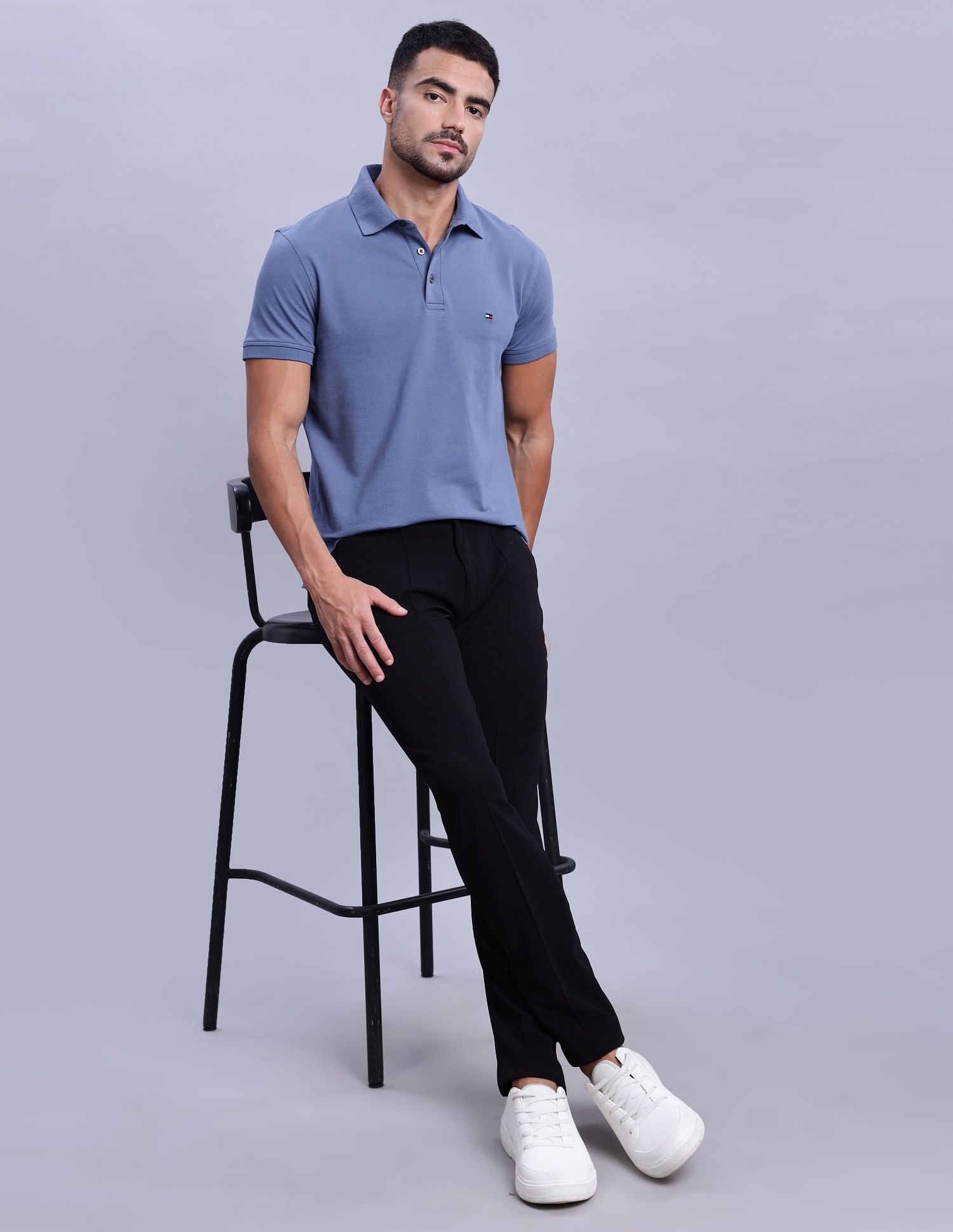 Tommy Hilfiger Solid Regular-Fit Cotton Polo Shirts