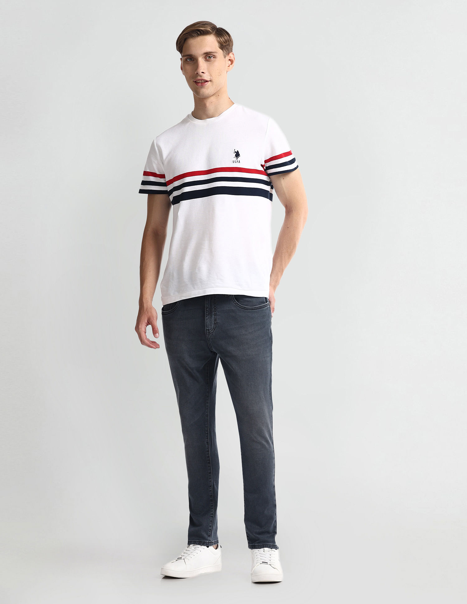 U.S. Polo Assn. Denim Co. Henry Tapered Cropped Fit Black Jeans