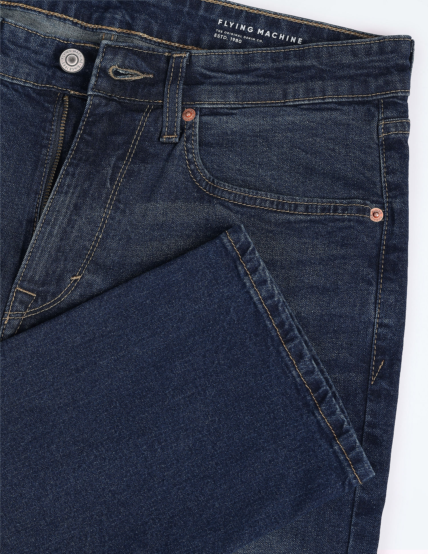 Flying Machine Slim Straight Fit Mid Rise Jeans