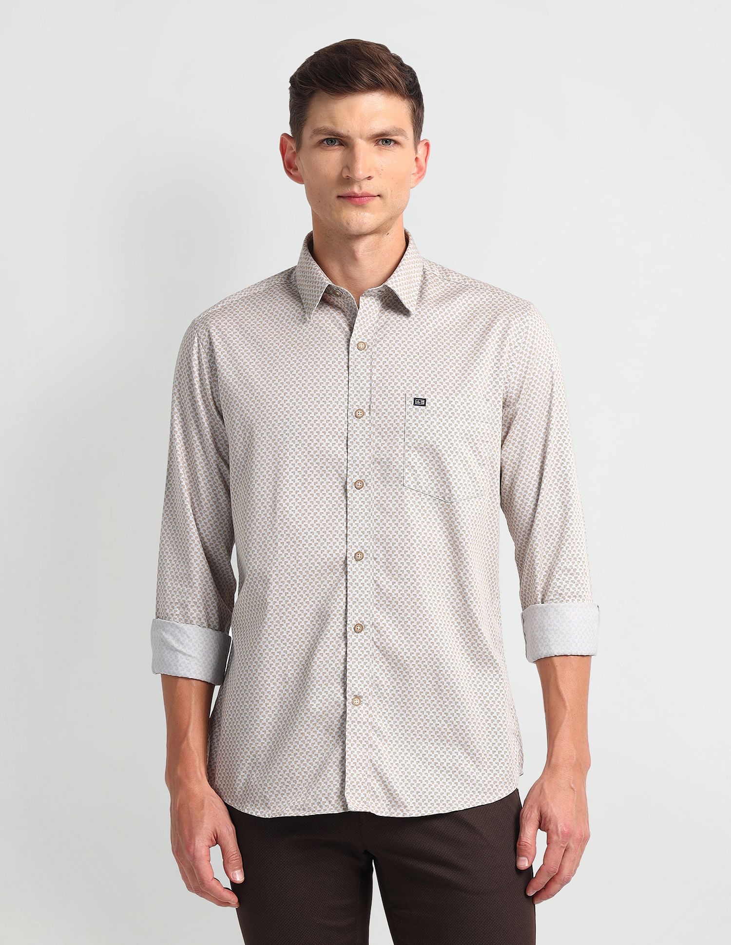 Arrow Sport Liberty Classic Regular Geometric Print Shirt