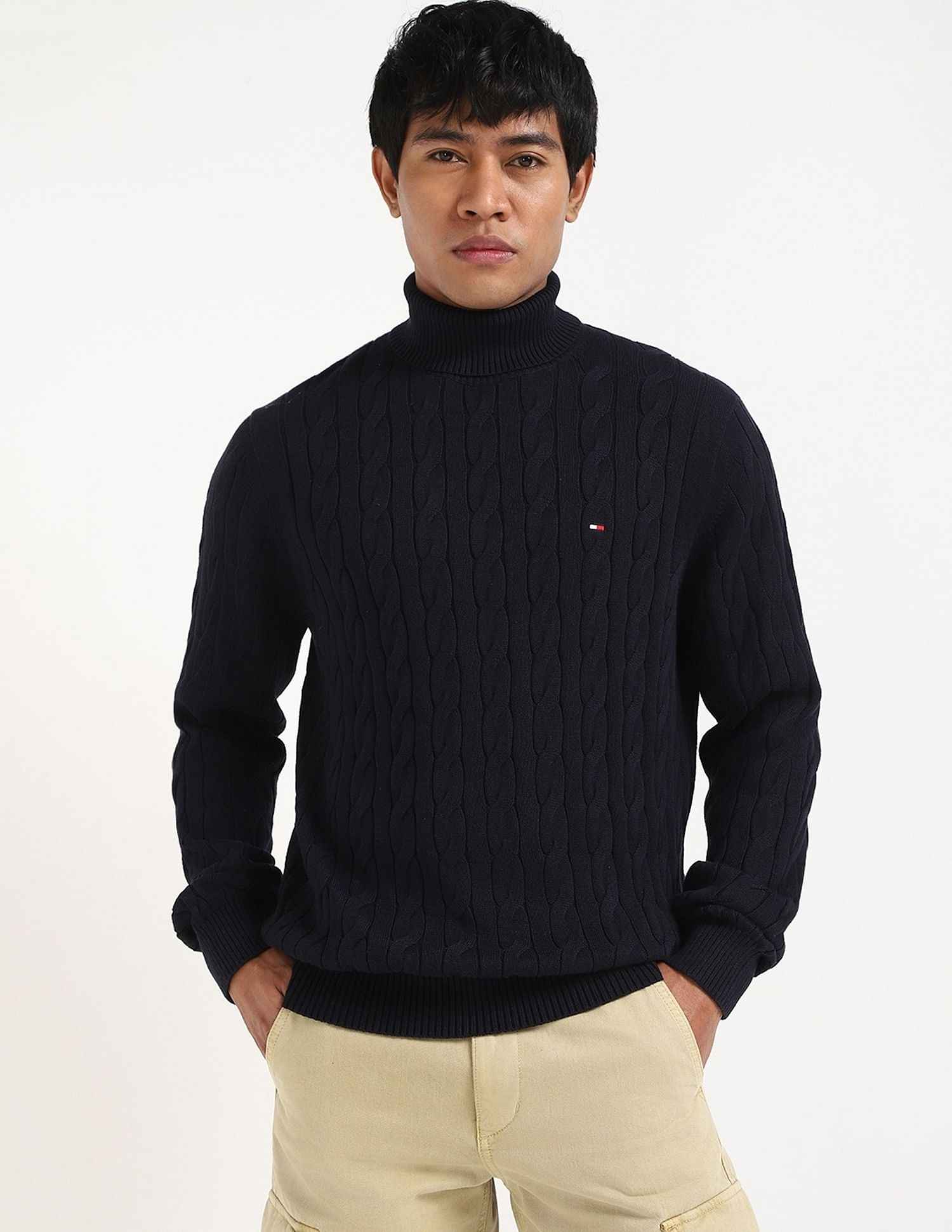 Tommy Hilfiger Cable-Knit Regular-Fit Cotton Sweater