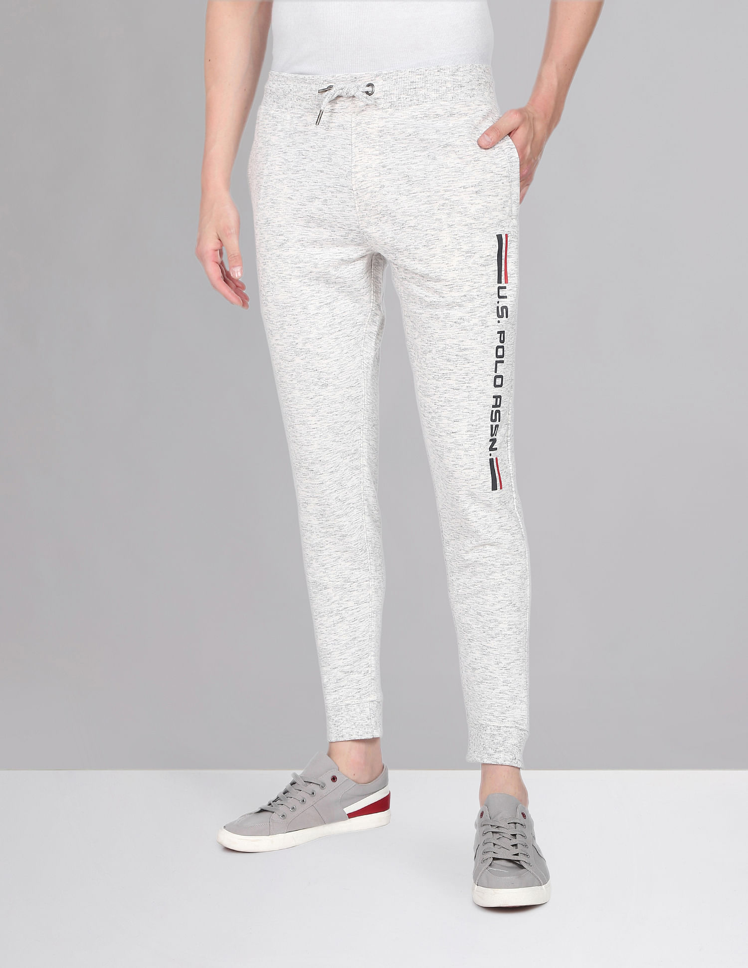 U.S. Polo Assn. Denim Co. Mid Rise Heathered Track Pants