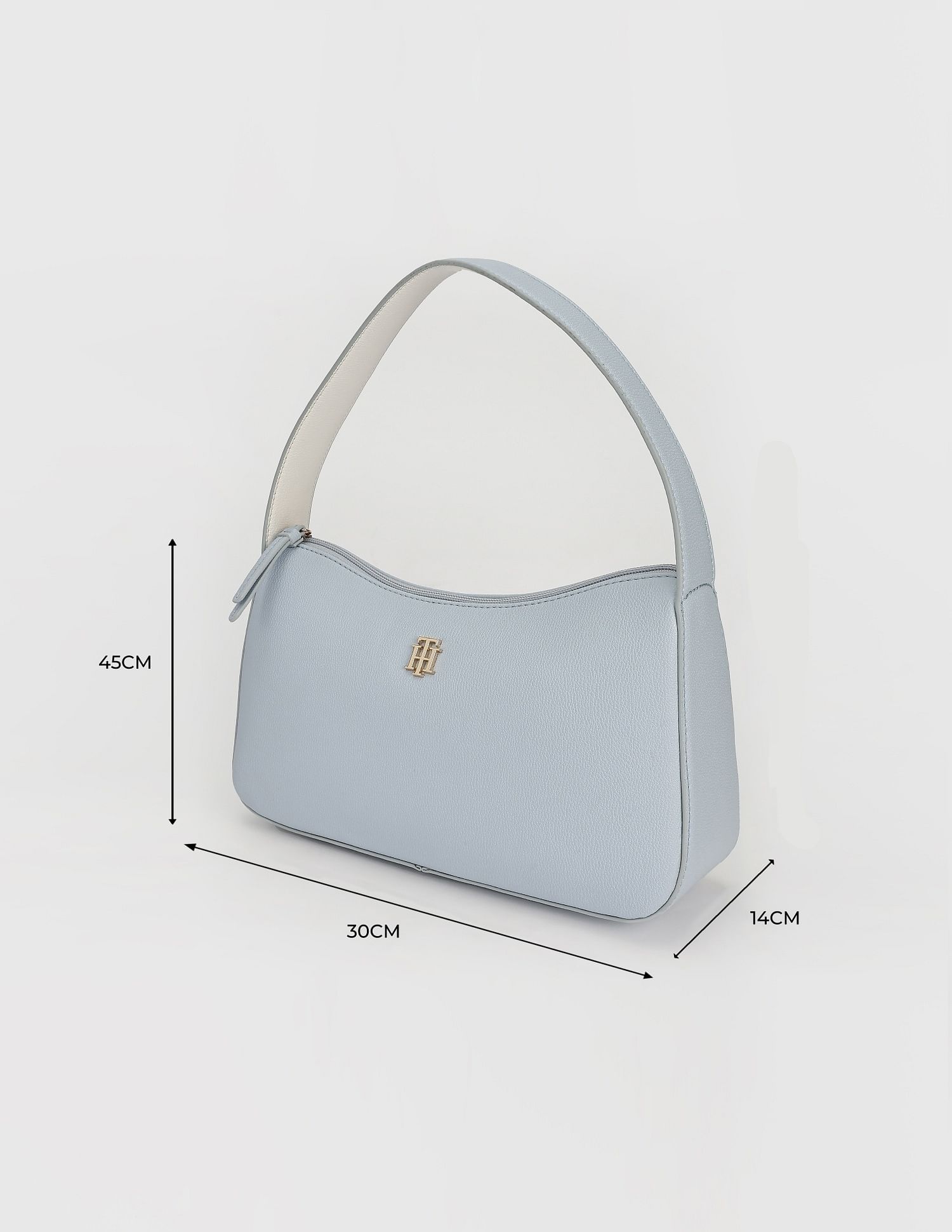 Tommy Hilfiger Solid Blue PU Bags