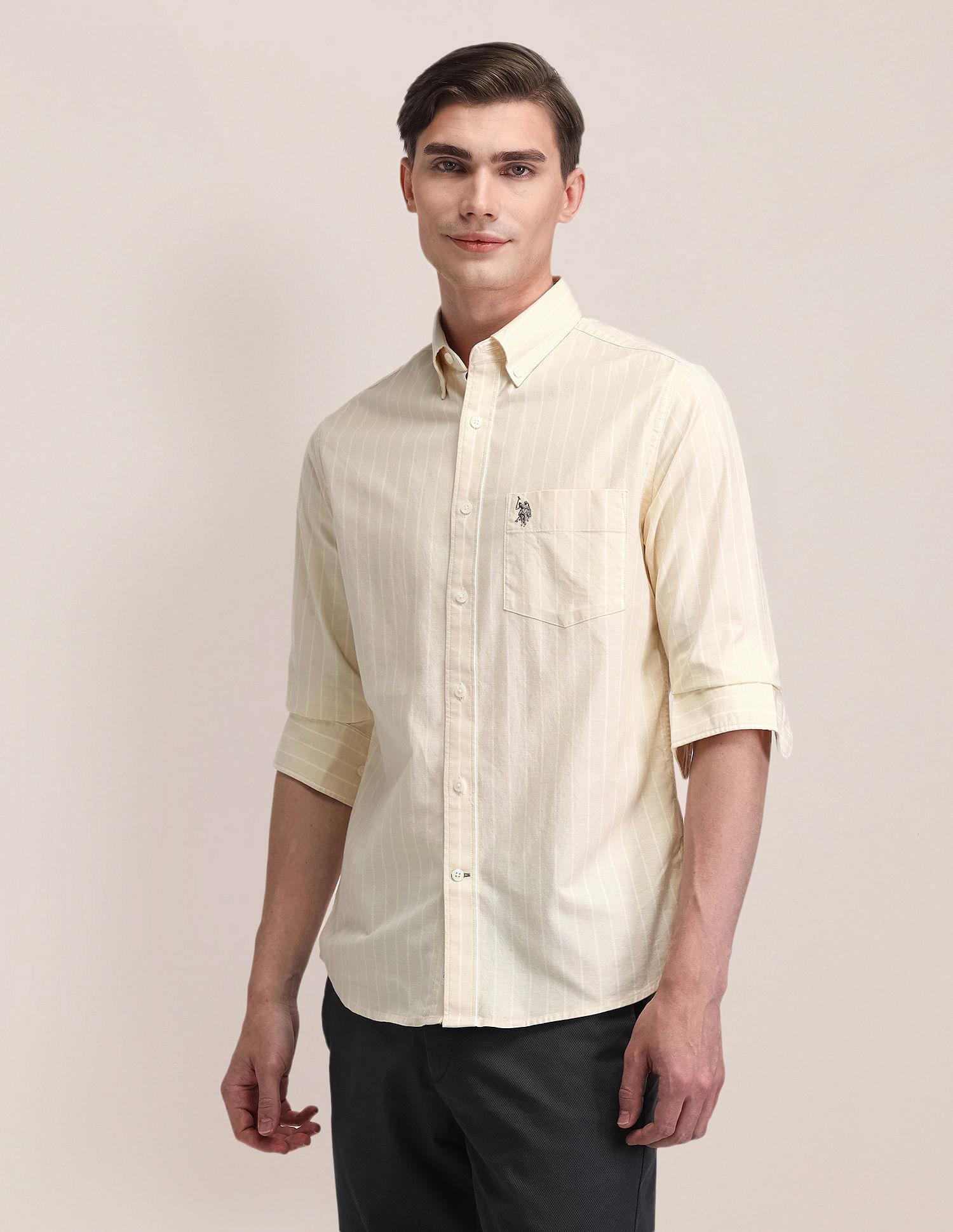 U.S. Polo Assn. Vertical Stripe Tailored Fit Shirt