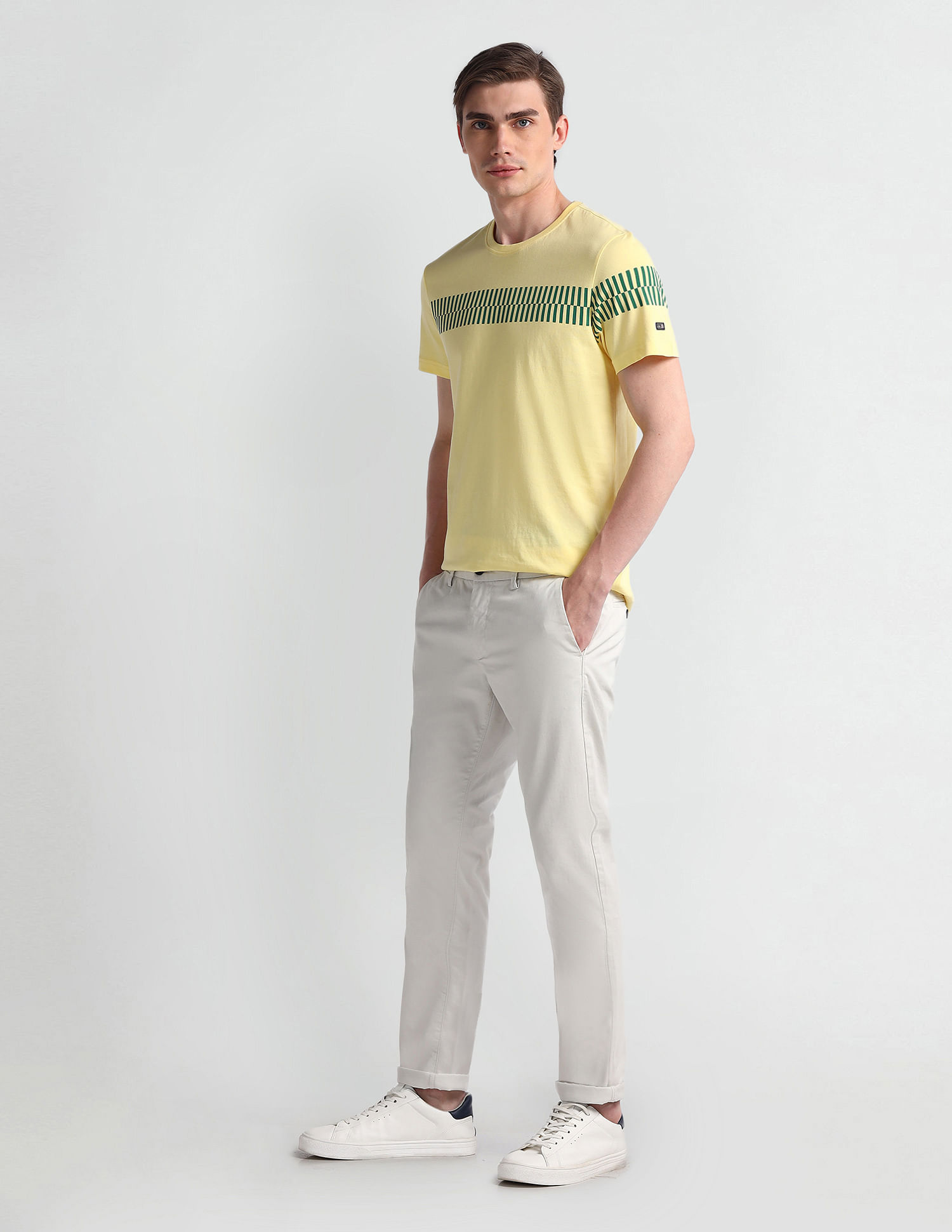 Arrow Sport Graphic Printed Crew Neck T-Shirt