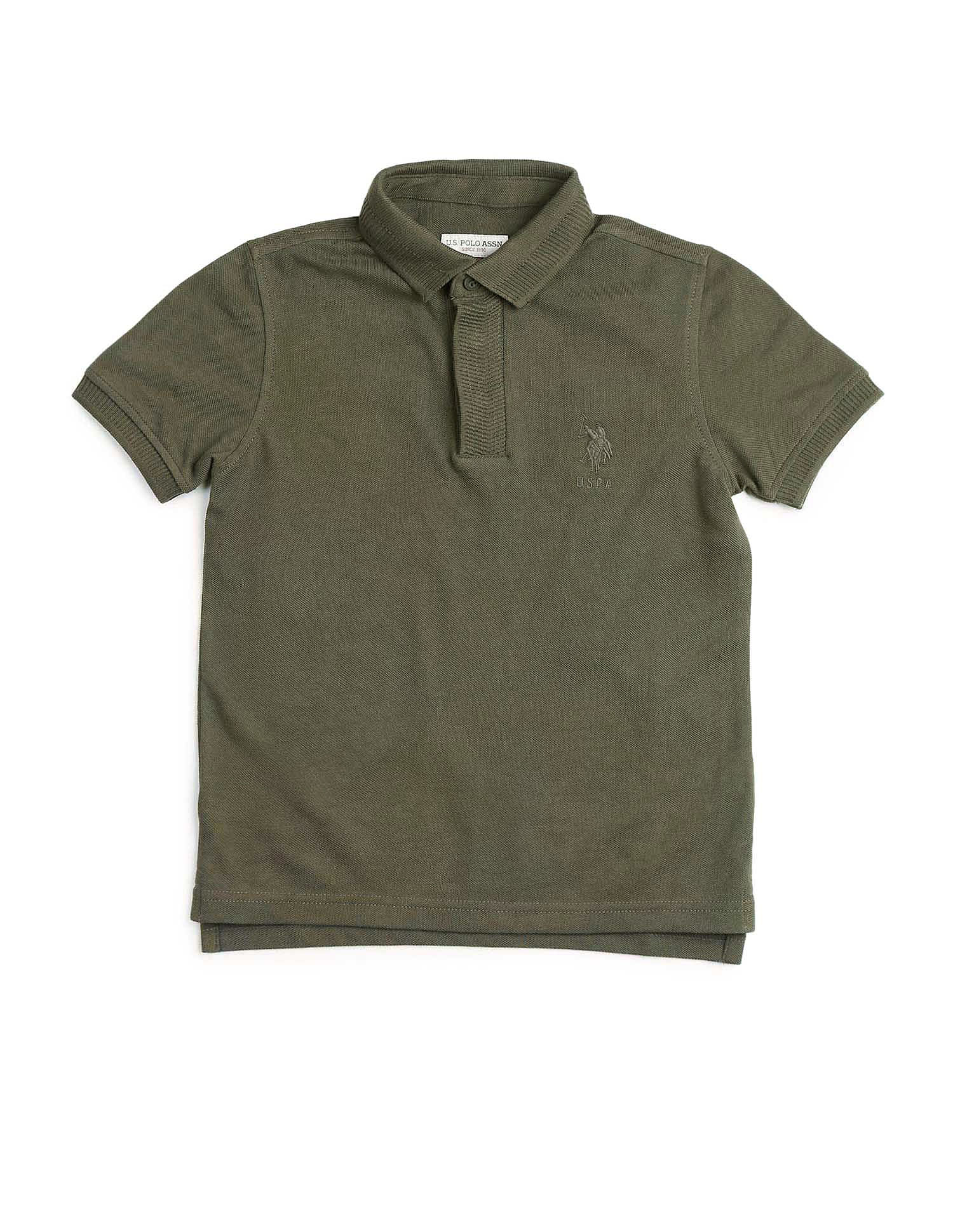 U.S. Polo Assn. Kids Boys Solid Regular Fit Polo Shirt