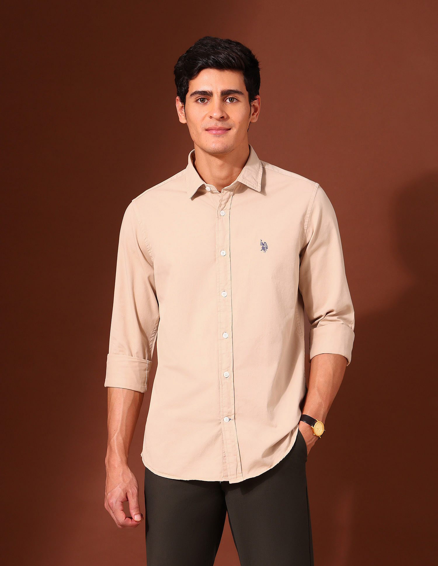 U.S. Polo Assn. Pure Cotton Regular Fit Twill Shirt