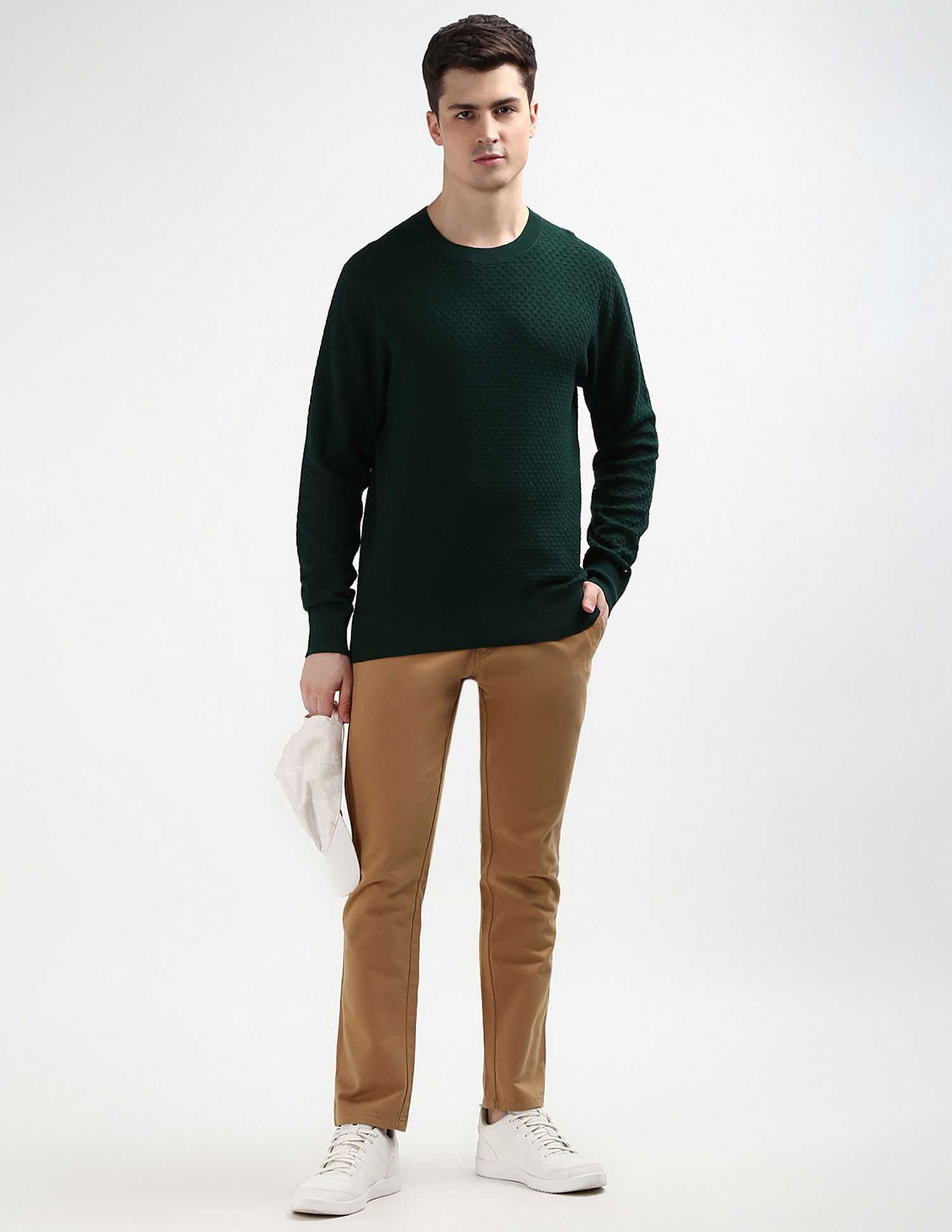Tommy Hilfiger Mercerized Cotton Check Sweater